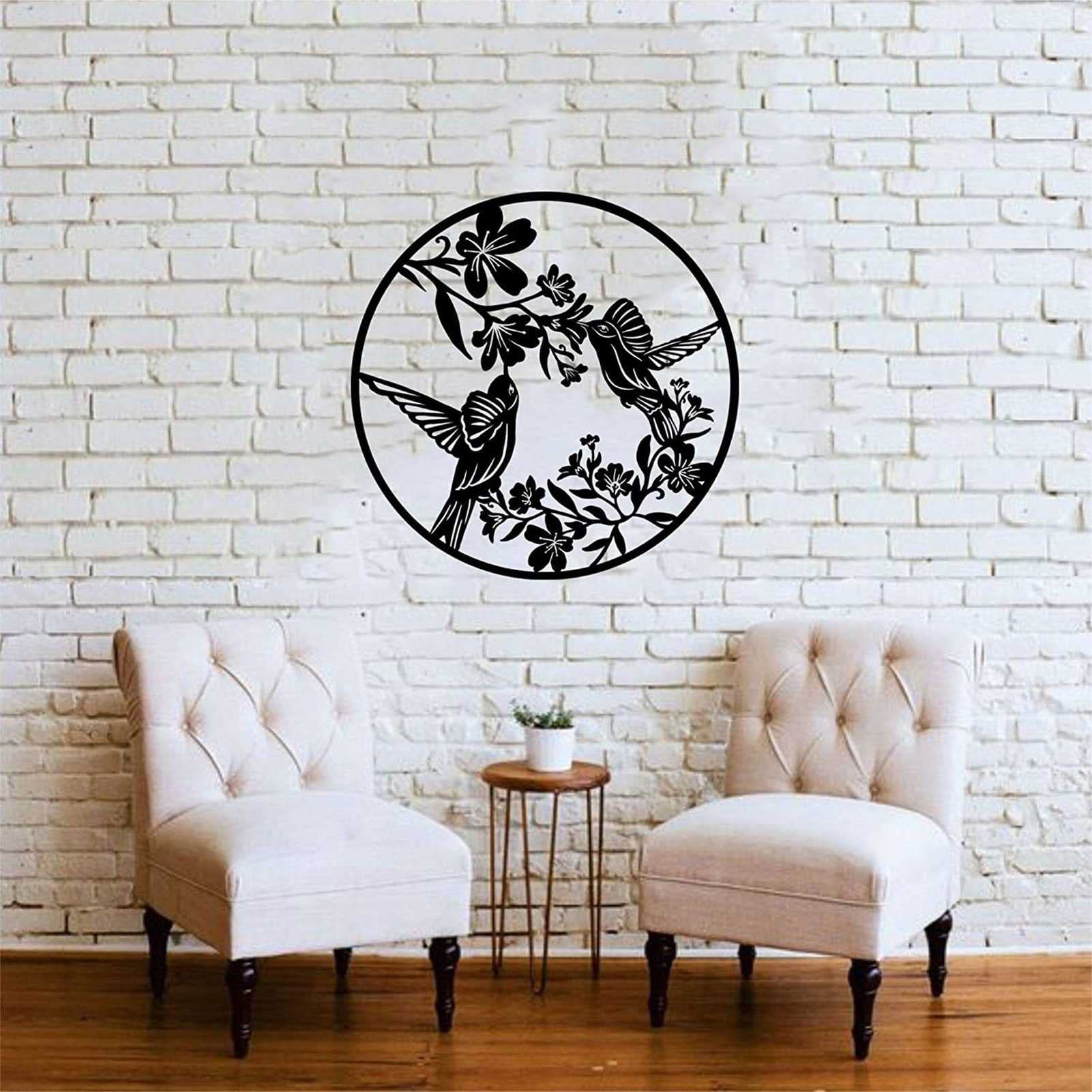 Vintage Metal Bird Wall Art - Handcrafted Bird on Tree Branch Sculpture, Elegant Silhouette Hanging Decor for Home, Living Room, Outdoor Garden & Patio | Perfect for Boho, Farmhouse & Nature-Inspired Interior Design