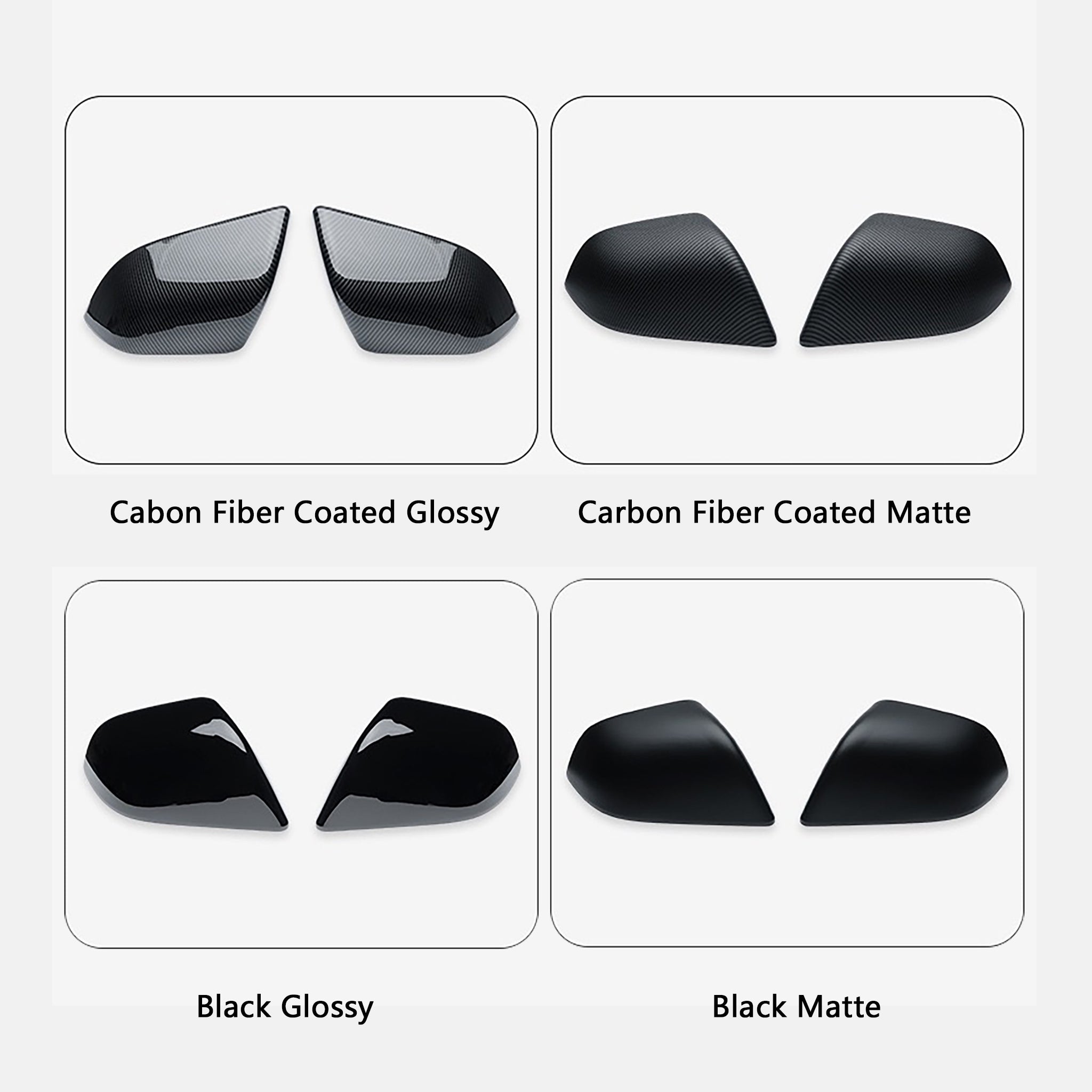Custom ABS Plastic Mirror Covers for Tesla Model 3 & Model Y - Durable Side Mirror Protectors for Enhanced Style & Protection (Perfect for Daily Commute & Road Trips)