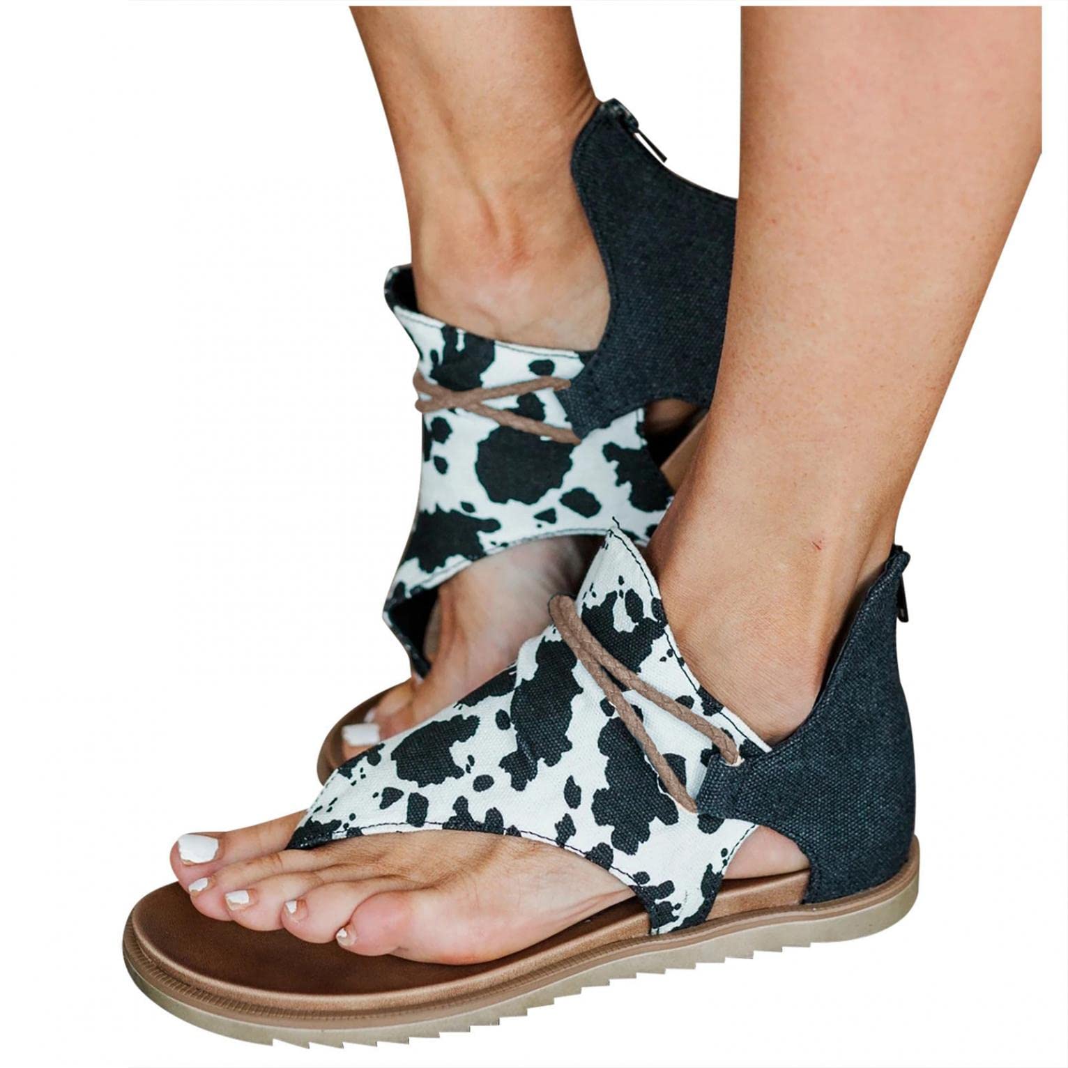 SEAOPEN Women's Comfortable Flip Flops - Strappy Summer Sandals with Arch Support for Walking | Beach, Pool & Casual Outings