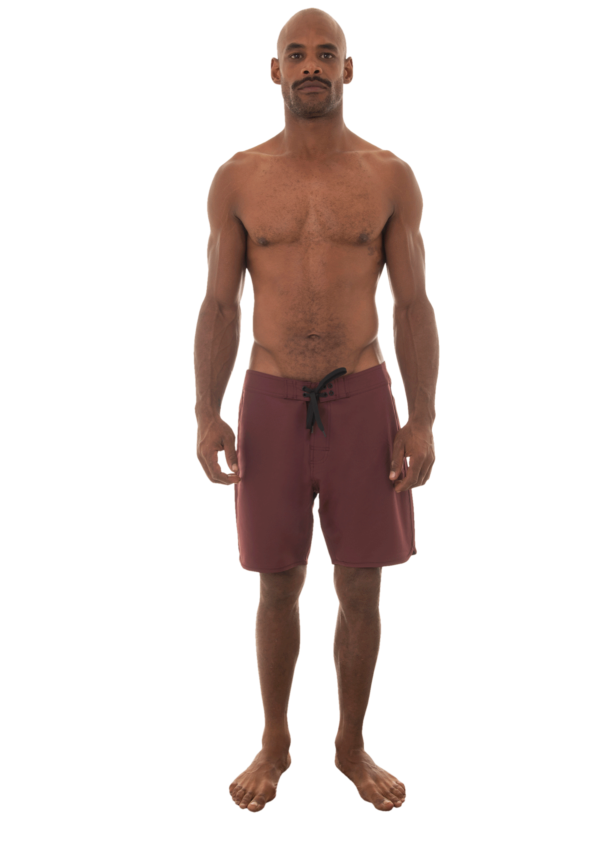 LAST CHANCE - Premium Burgundy Scallop Boardshorts for Men | Quick-Dry Swim Trunks | Beach, Pool & Surfing Shorts