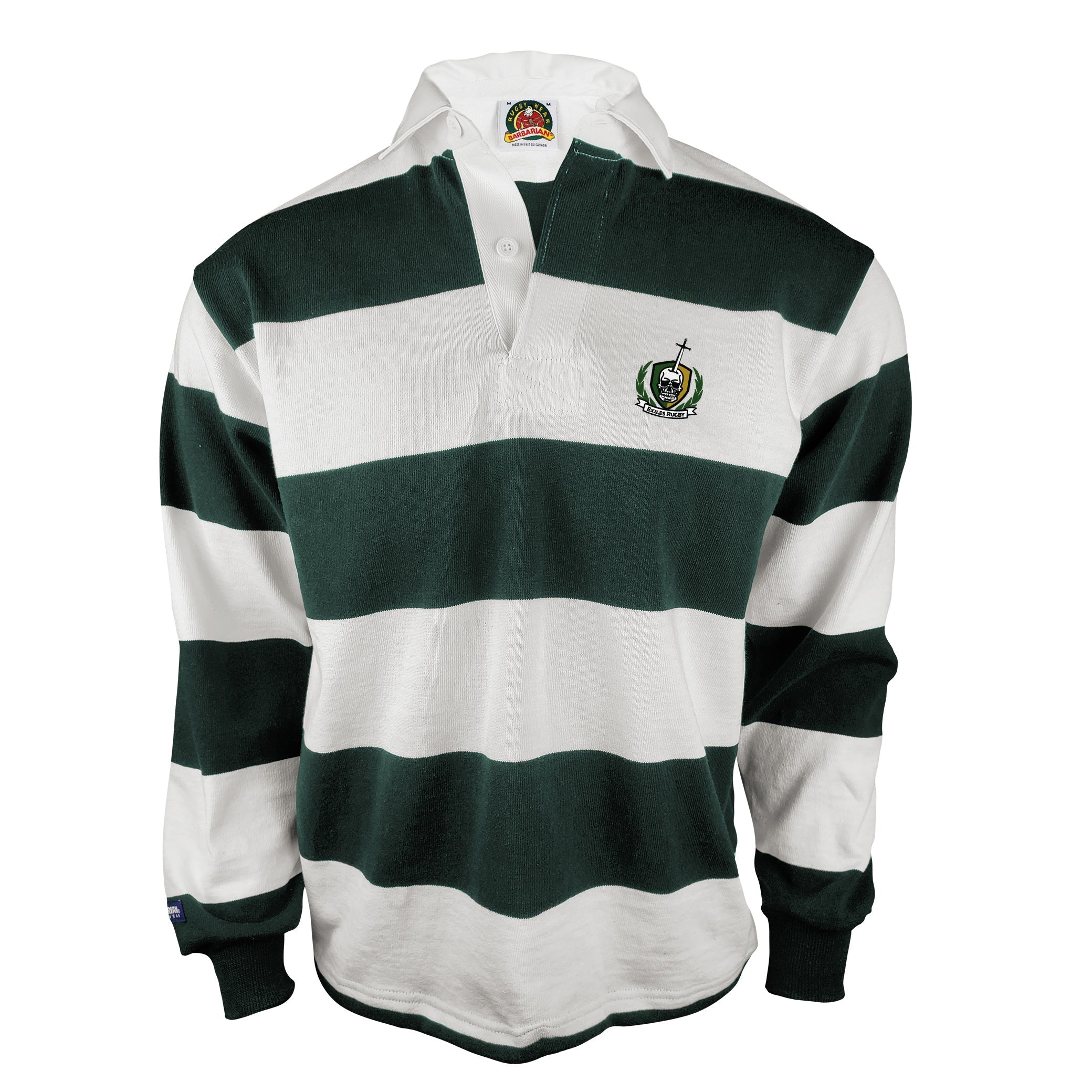 Exiles RFC Traditional 4 Inch Stripe Rugby Jersey - Breathable Sports Shirt for Rugby Training & Match Play - Perfect for Club Games, Fan Support & Casual Wear