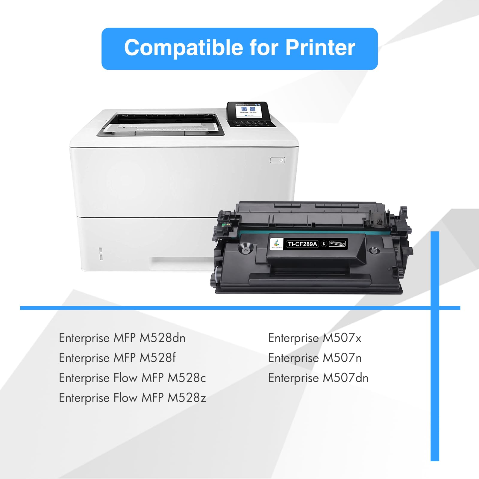 CF289A Black Toner Cartridge - 4-Pack Compatible Replacement for HP 89A/89X/CF289X - Works with HP Enterprise M507/M507n/M507dn/M507x & MFP M528dn/M528f/M528c/M528z/M528 Series Printers - Ideal for Office Printing & High-Volume Business Documents