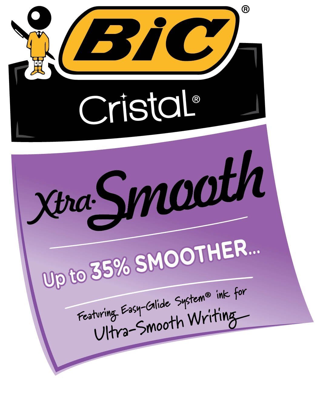 Cristal Xtra Smooth Ballpoint Pens - 10 Pack Medium Point 1.0mm Blue Ink - Premium Writing Pens for Office, School & Home Use (MSP101BE)