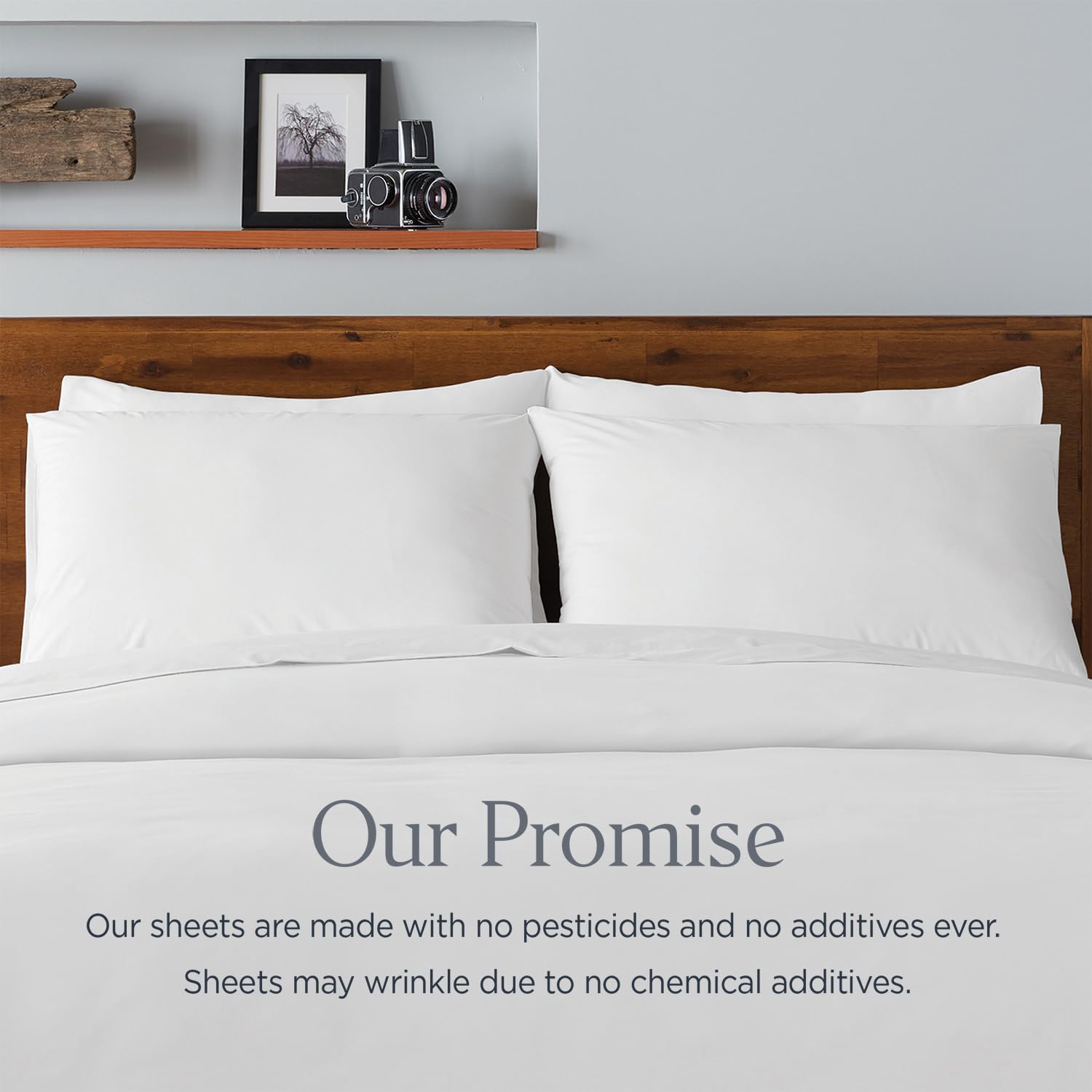 Ella Jayne Luxury 100% Cotton Percale Sheet Set - Queen Size 4-Piece Bedding, Cool & Crisp Percale Weave for All Seasons - Perfect for Master Bedrooms, Guest Rooms & Luxury Hotels (White)