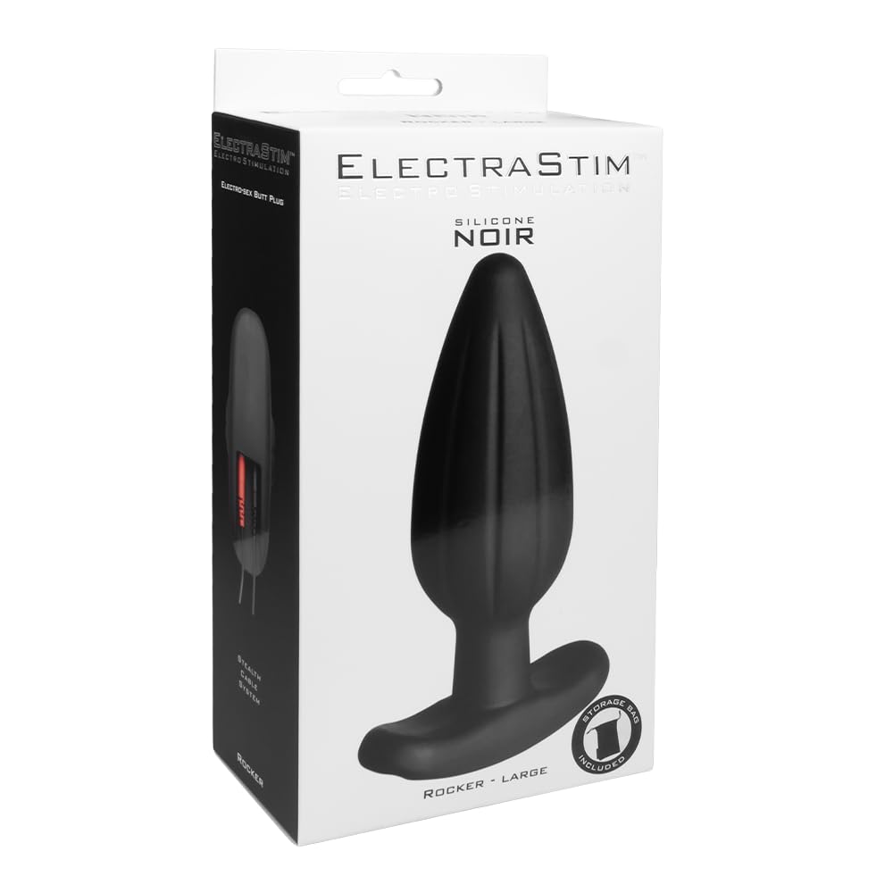 Premium Noir Rocker Electro Butt Plug - Large Black Silicone Anal Toy for Men & Women - Perfect for Couples Play, BDSM, and Solo Pleasure