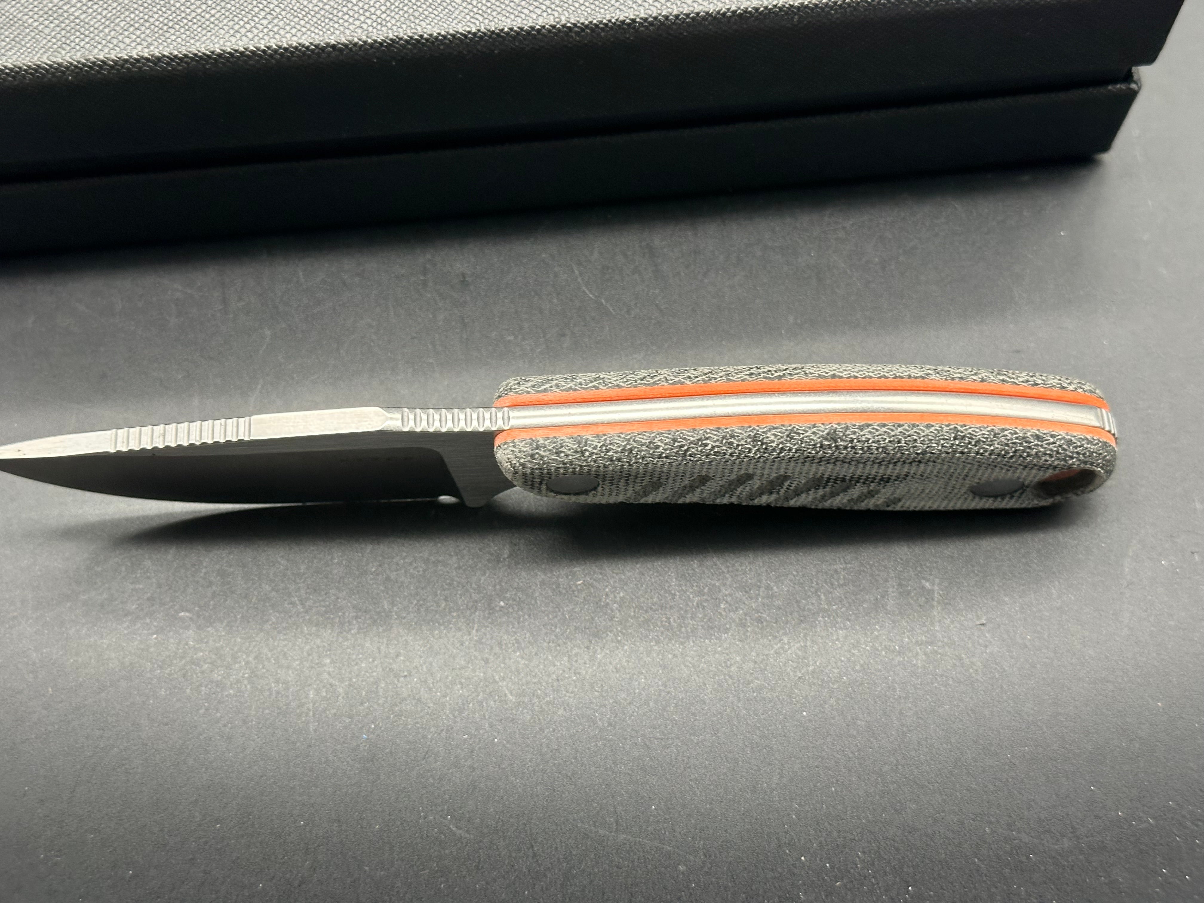 KIZER HARE Fixed Blade Knife - Black Micarta/G10 Handle, Nitro-V Steel Plain Edge - Hunting, Camping & Outdoor Survival Knife