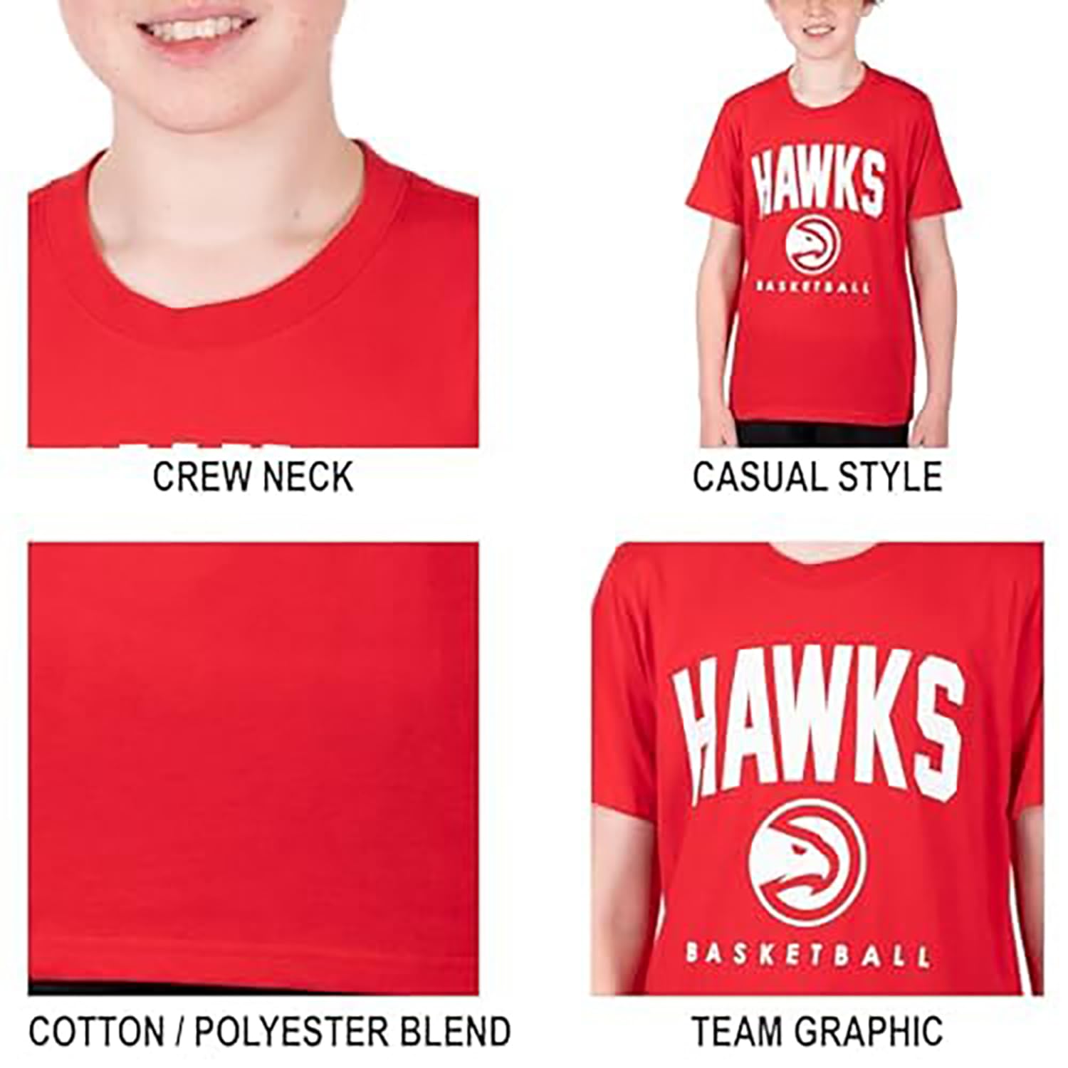 Official NBA Youth Game Time T-Shirt - Ultra Soft Basketball Jersey for Kids - Perfect for Games, Practice & Fan Gear