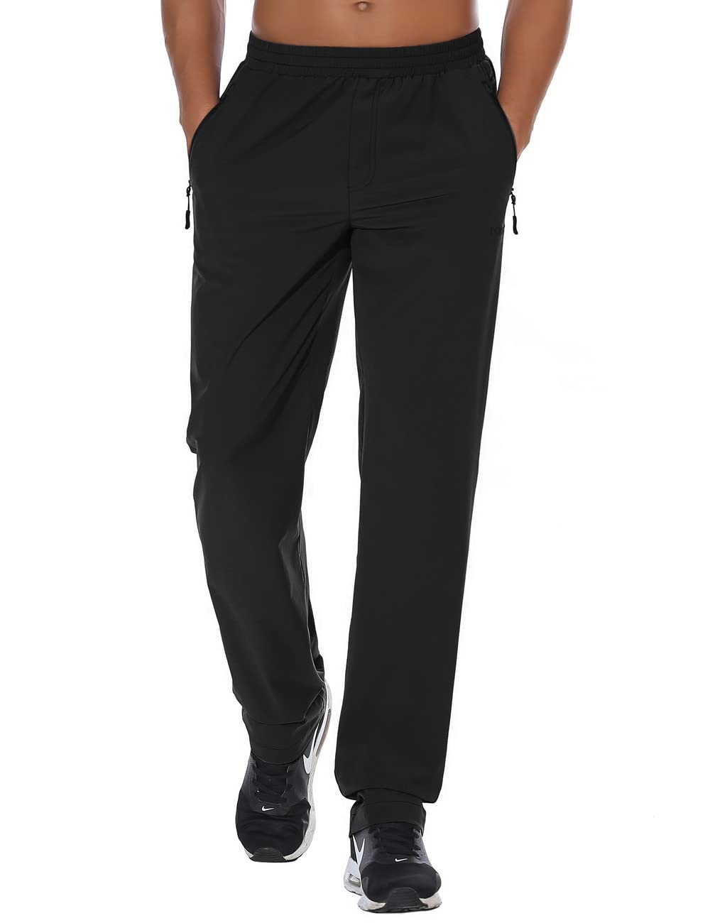 Men's Quick Dry Hiking Cargo Pants - Lightweight Outdoor Climbing Pants for Trekking & Travel (Black, 36Wx34L) - Perfect for Camping, Backpacking & Mountain Adventures