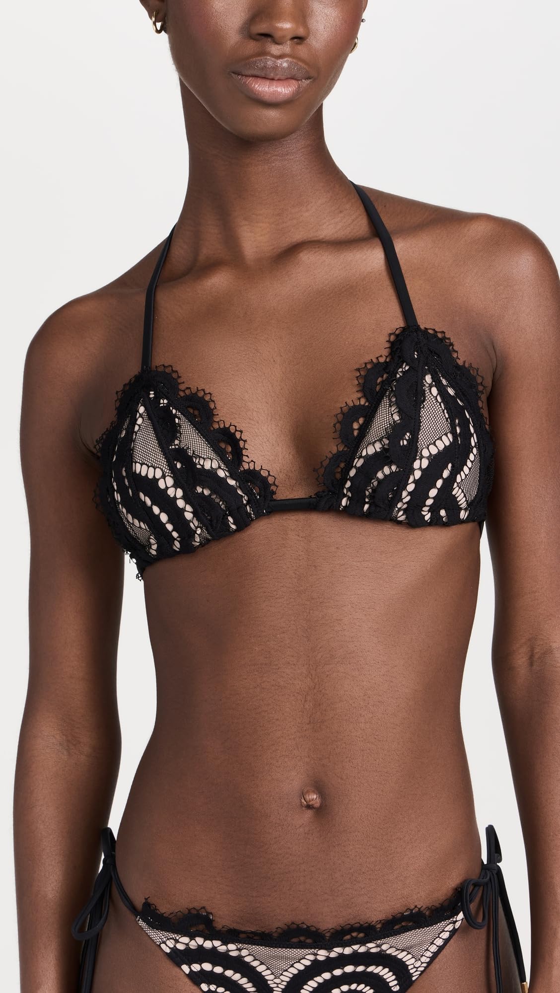 PQ Swim Women's Lace Triangle Bikini Top - Sexy Adjustable Swimwear for Beach, Pool & Vacation | Comfortable & Stylish Summer Bikini Top