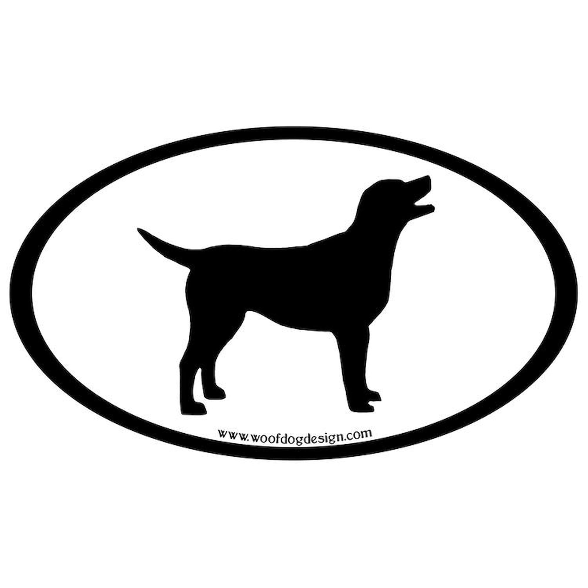 Labrador Retriever Oval Car Magnet with Inner Border - Euro Style Bumper Sticker for Cars, Trucks & Vehicles - Perfect for Pet Lovers, Dog Owners & Animal Enthusiasts