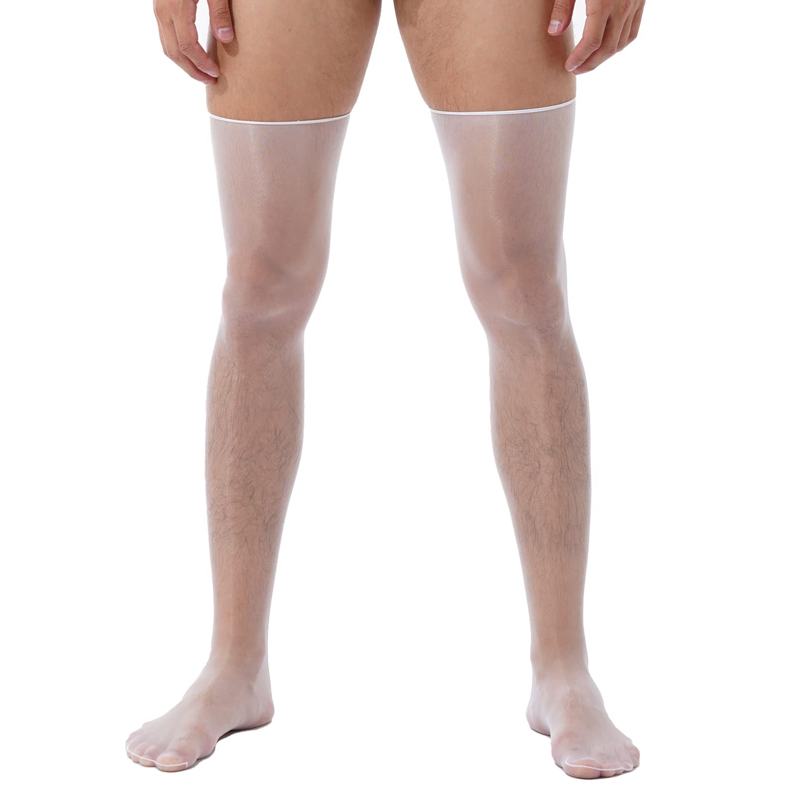 ACSUSS Men's Shiny Oil Glossy Pantyhose - Ultra Thin Sheer Stockings for Dance, Lingerie & Unisex Fashion - Perfect for Cosplay, Nightlife & Sensual Wear