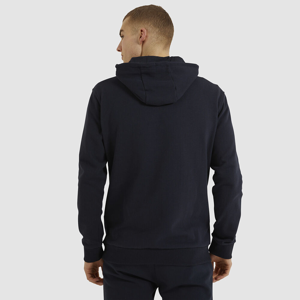 Ellesse Men's Primero Navy Hoodie - Soft Cotton Pullover Sweatshirt for Casual Wear, Gym & Outdoor Activities