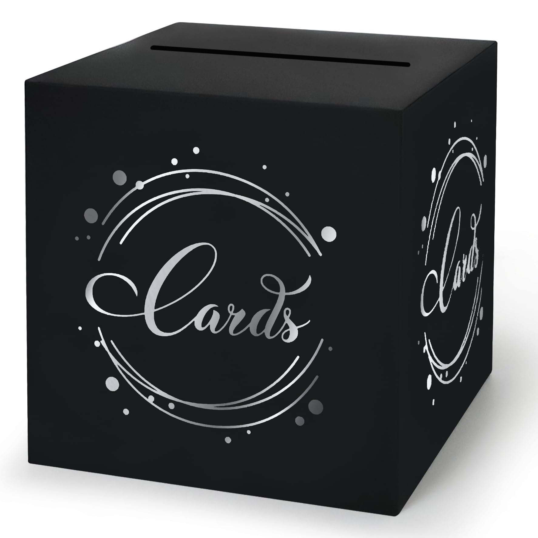 1 Pack Black & Silver Foil Gift Card Box (8.7