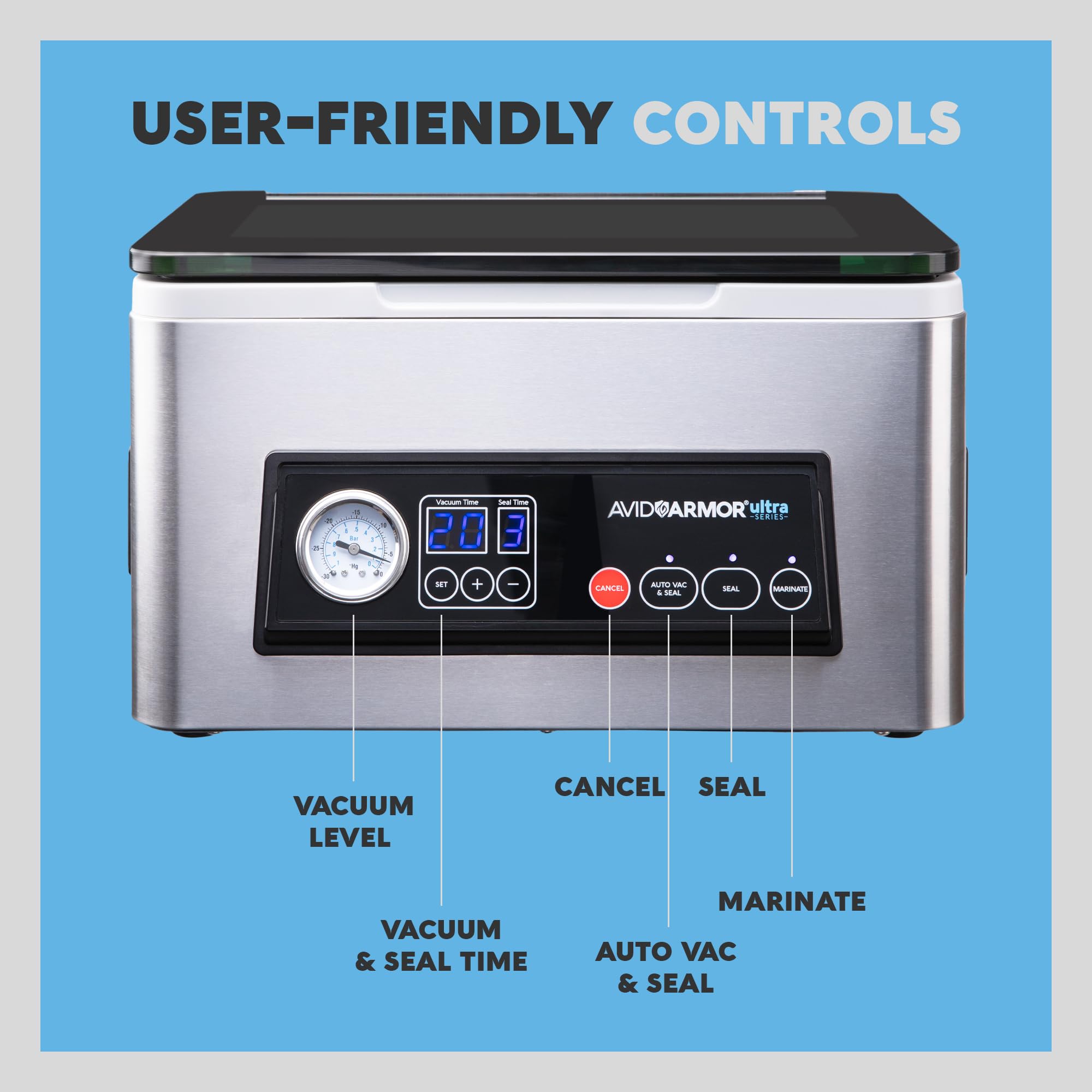 Avid Armor USV20 Ultra Series Chamber Vacuum Sealer Machine - 11.5