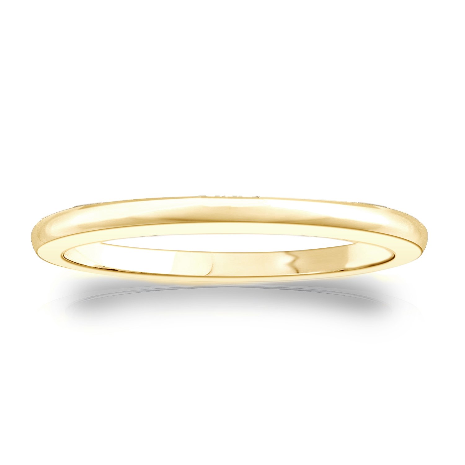 14K Gold Women's Plain Wedding Band Ring - Diamond Wish Collection (Size 4-9) | Elegant Bridal Jewelry for Engagement, Anniversary & Everyday Wear