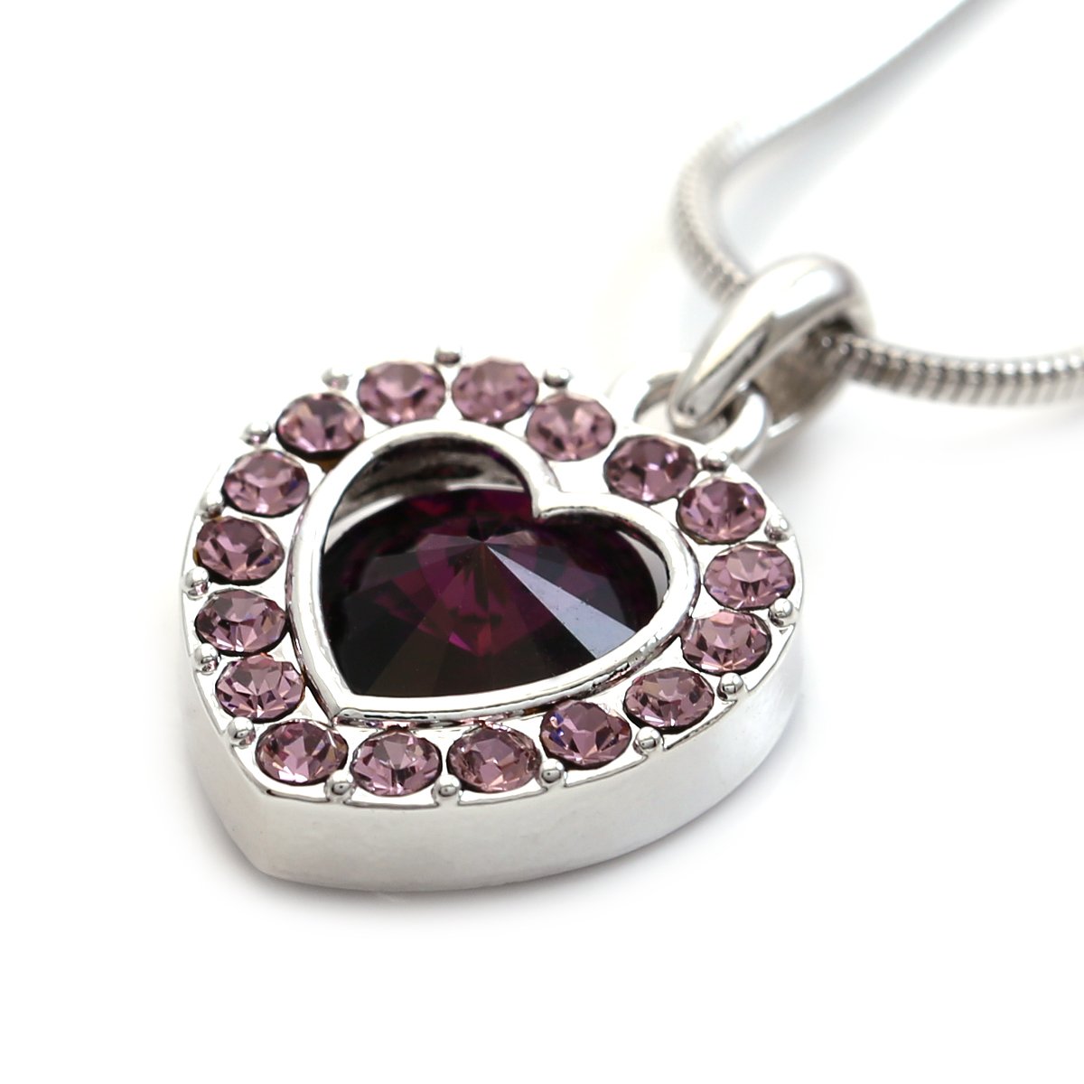 Valentine's Day & Mother's Day Heart Pendant Necklace - Sterling Silver Charm Jewelry Gift for Her - Perfect for Anniversaries, Romantic Dates & Special Occasions
