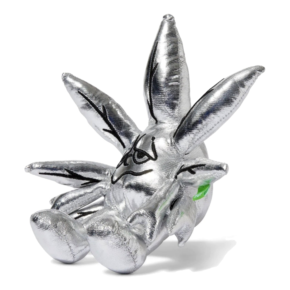 HUF GreenBuddy Metallic Plush Doll Silver - Cute Stuffed Animal Toy for Kids, Collectors & Gifts | Perfect for Bedroom Decor, Party Favors & Anime Lovers