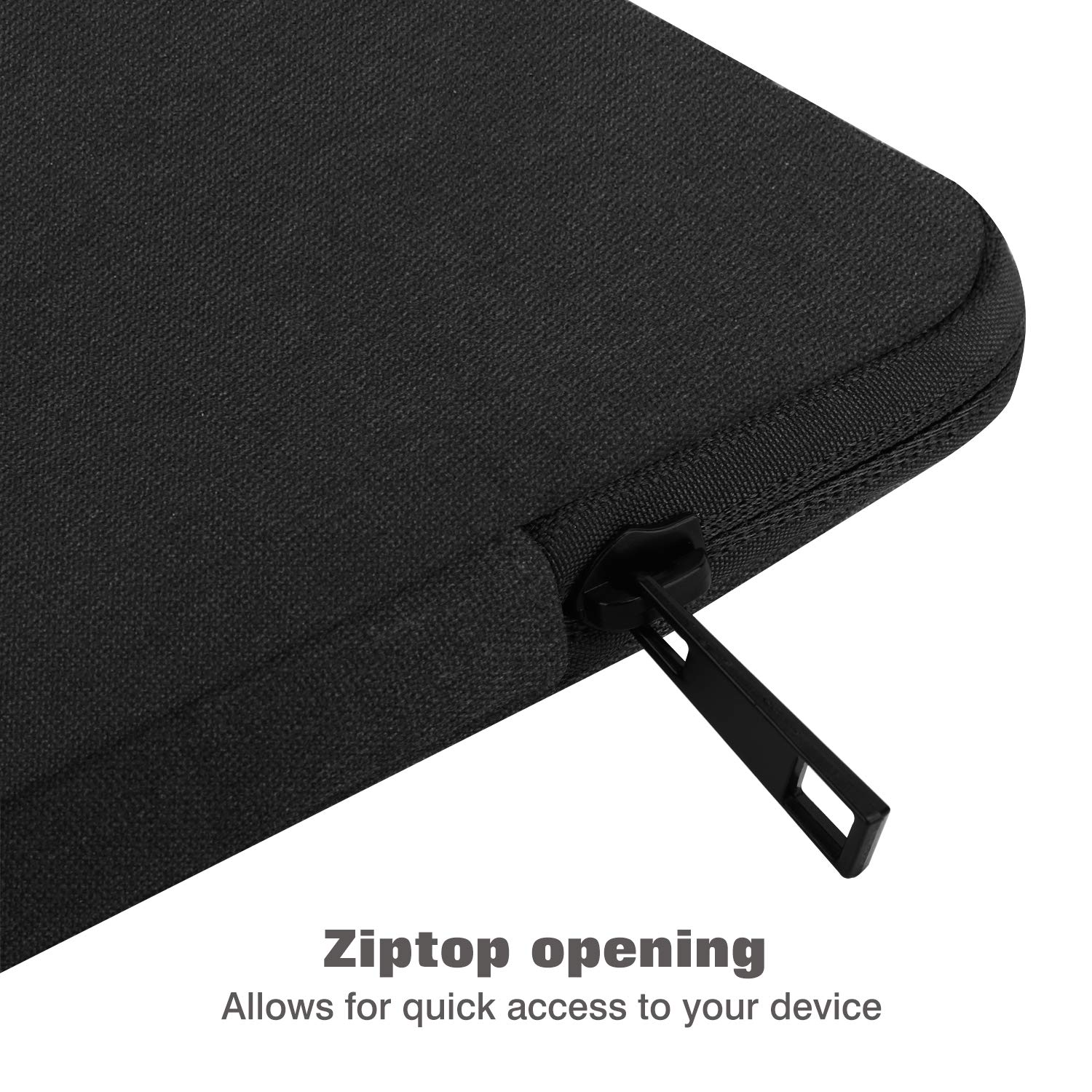 MoKo 13 Inch Tablet Sleeve Case - Compatible with iPad Air M3 2025, iPad Pro M4/Air M2 2024, iPad Pro 12.9, Galaxy Tab S8+/S9+ 12.4 - Protective Polyester Bag with Apple Pencil & Smart Keyboard Holder - Perfect for Travel, Work & School (Black)