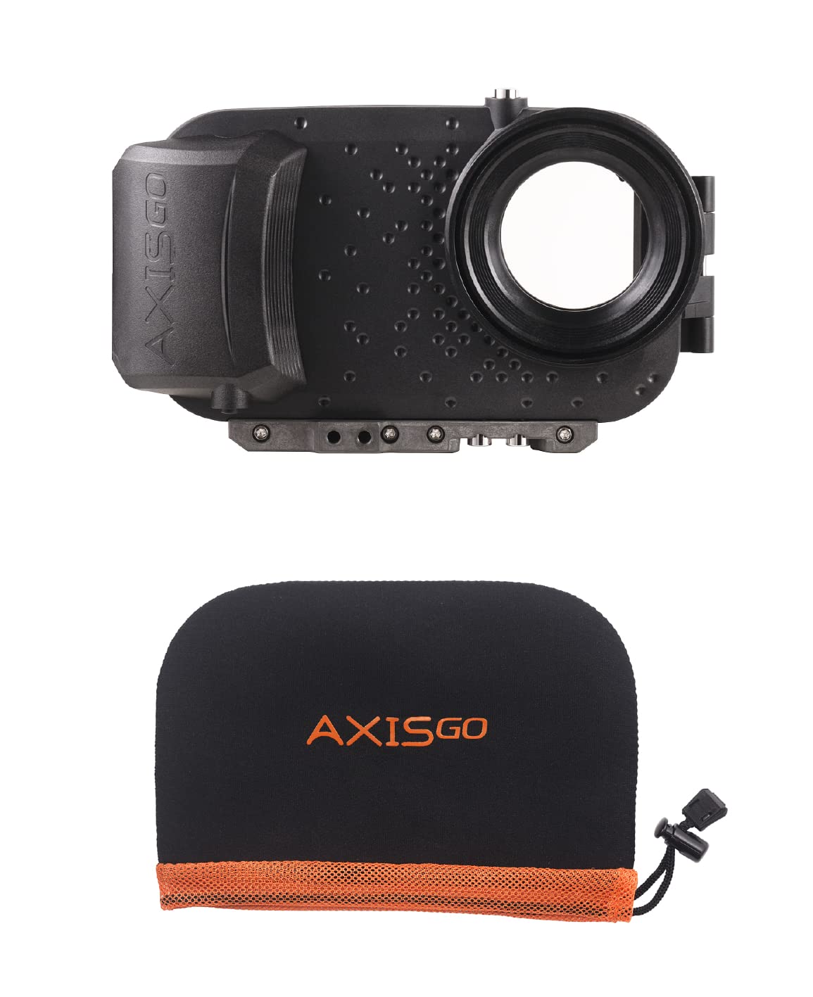 AquaTech AxisGO Waterproof iPhone 11 Pro Max/Xs Max Case - Underwater Housing for Snorkeling, Surfing & Action Photography | Travel Protection | Deep Black Bundle | Perfect for Beach Vacations & Water Sports