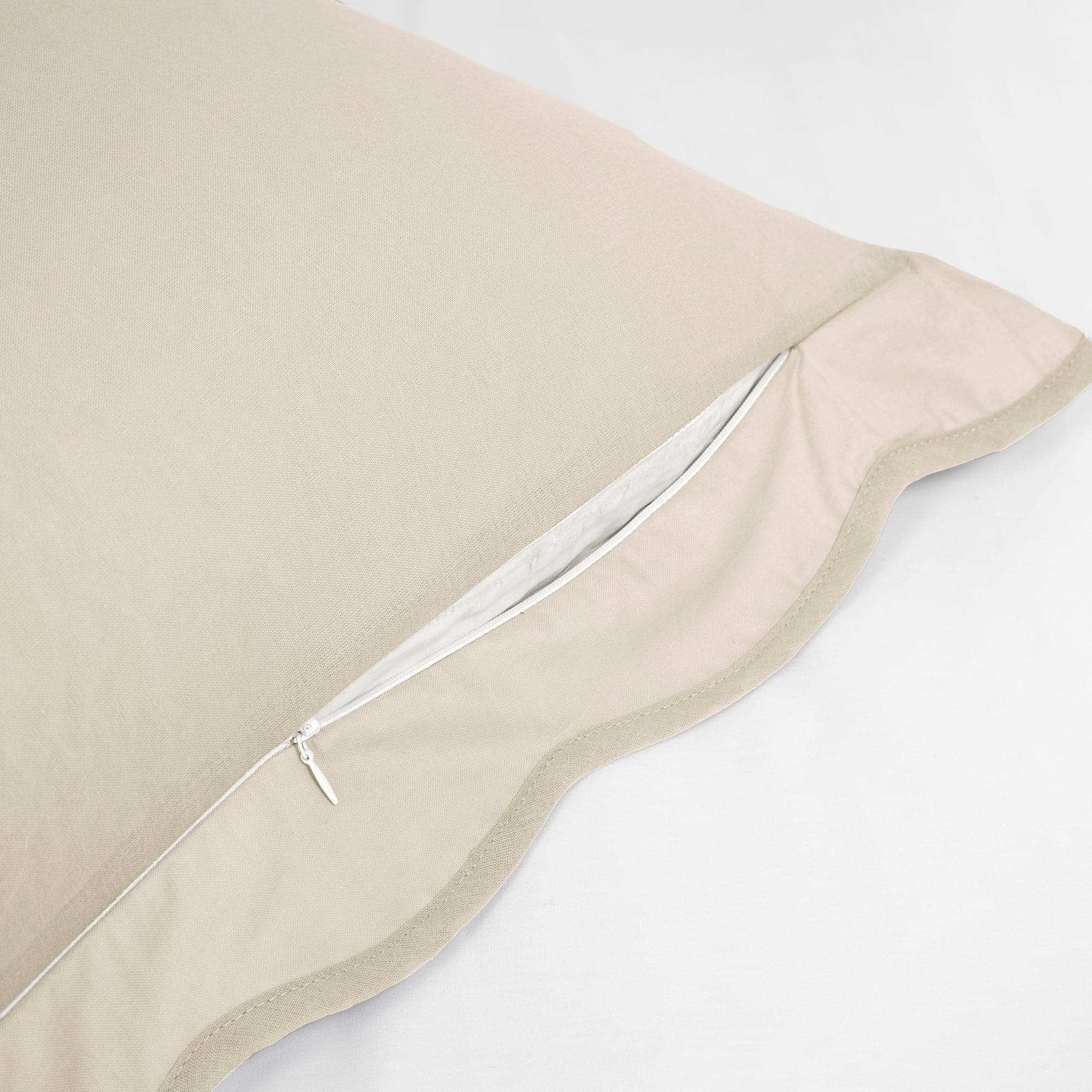 Coastal Chic Scalloped Edge 100% Cotton Reversible Duvet Cover Set - Breathable Soft Bedding for Beach House & Boho Bedroom Decor