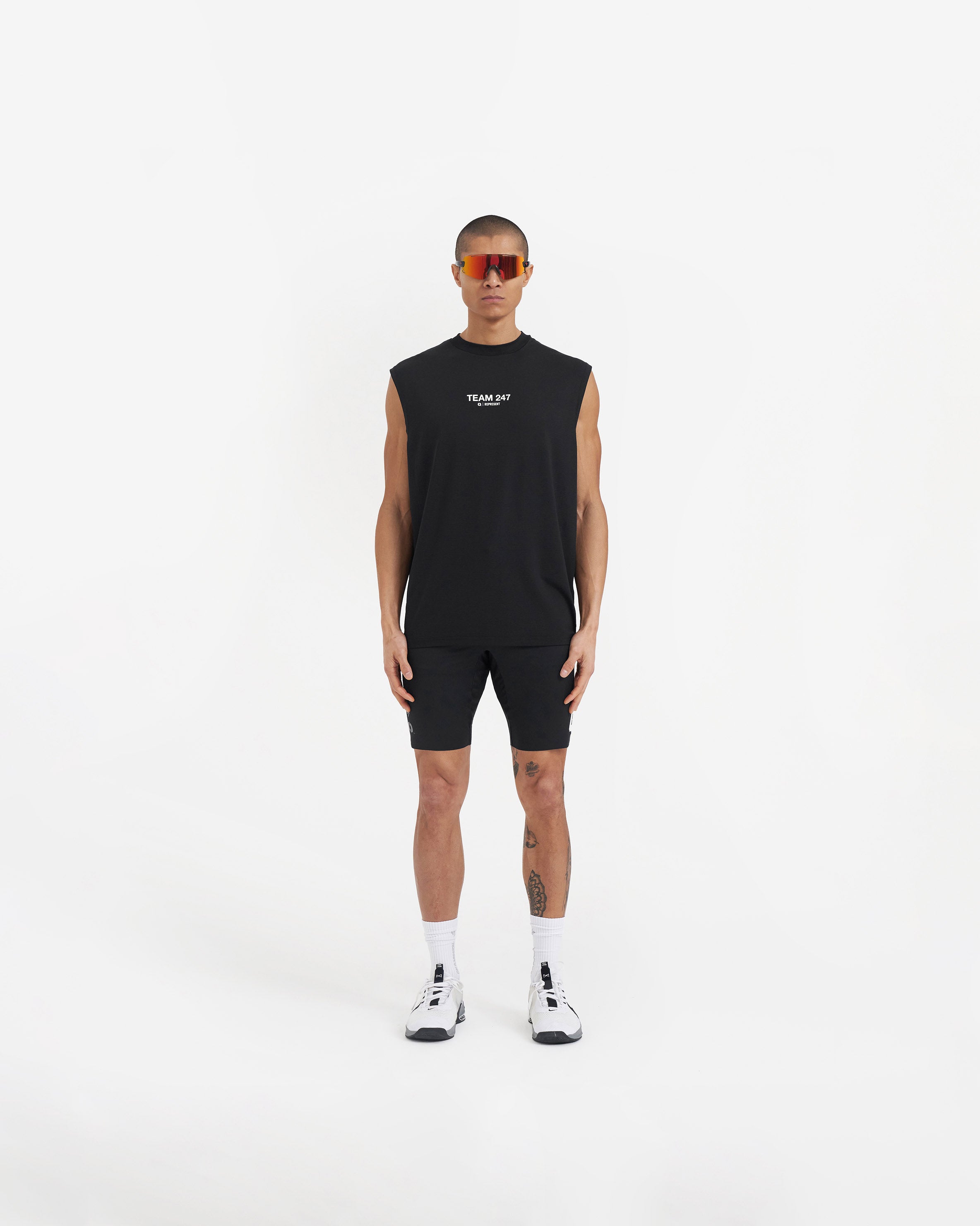 Team 247 Oversized Tank Top - Marchon Black - Comfortable Loose Fit Women's Casual Wear for Summer, Gym, and Beach