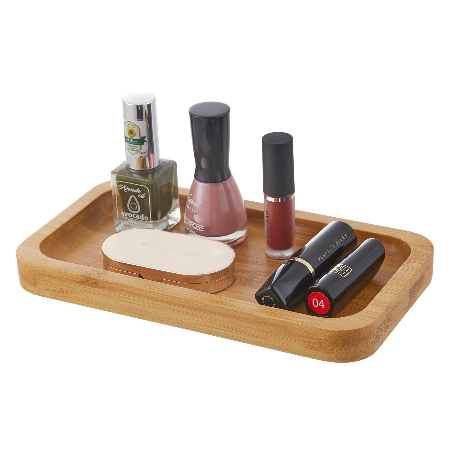 Glass Q-Tip Holder with Vanity Tray | Apothecary Jar Bathroom Organizer for Cotton Balls, Swabs, Hair Ties & Jewelry | Countertop Storage Solution for Bathroom, Vanity & Makeup Station