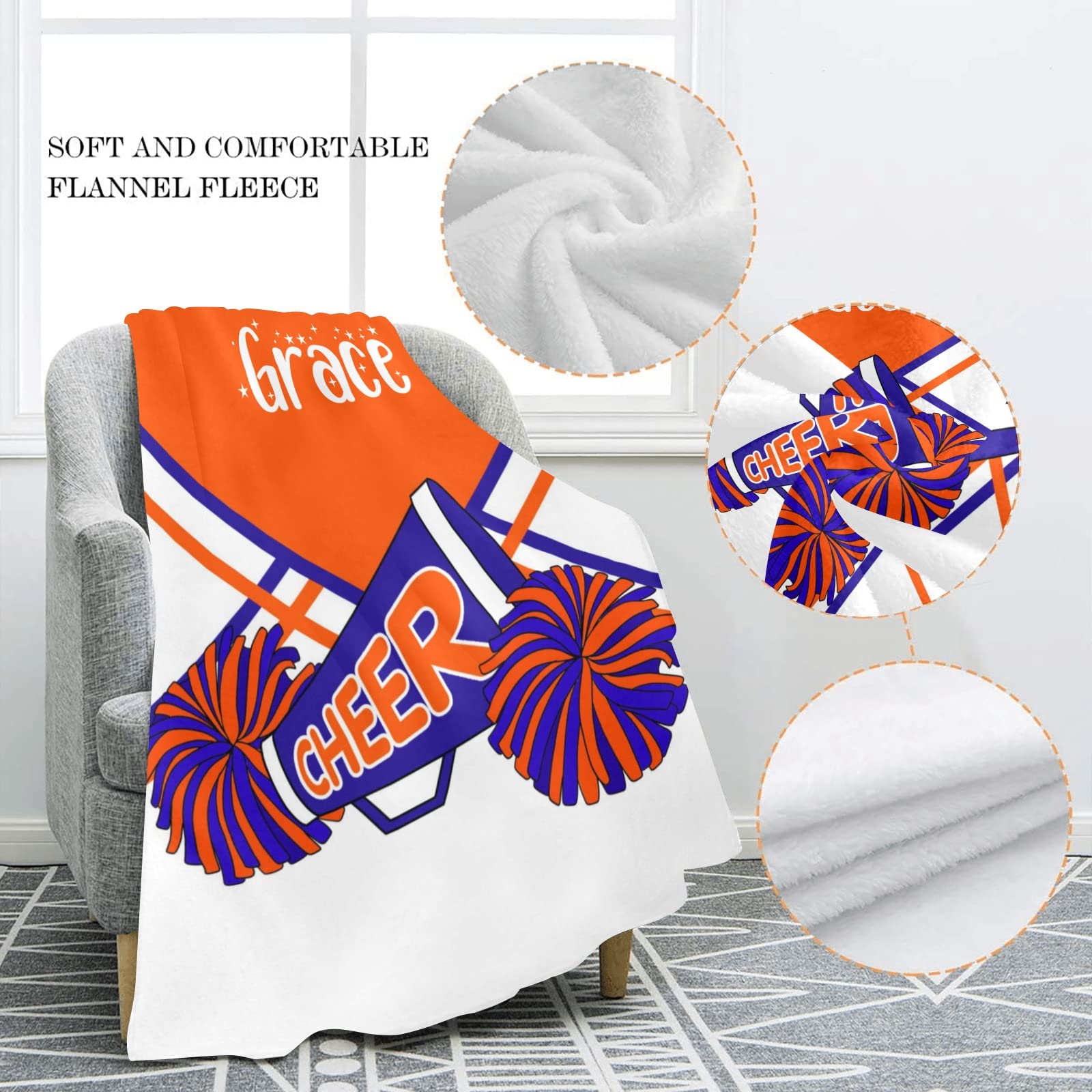 Custom Personalized Fleece Blanket with Name - Super Soft 60