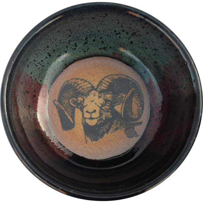 Premium Mountainscape Bighorn Sheep Dinnerware Set - Rustic Ceramic Plates & Bowls for Cabin, Lodge & Western Home Decor - Perfect for Camping, Hunting Trips & Outdoor Entertaining