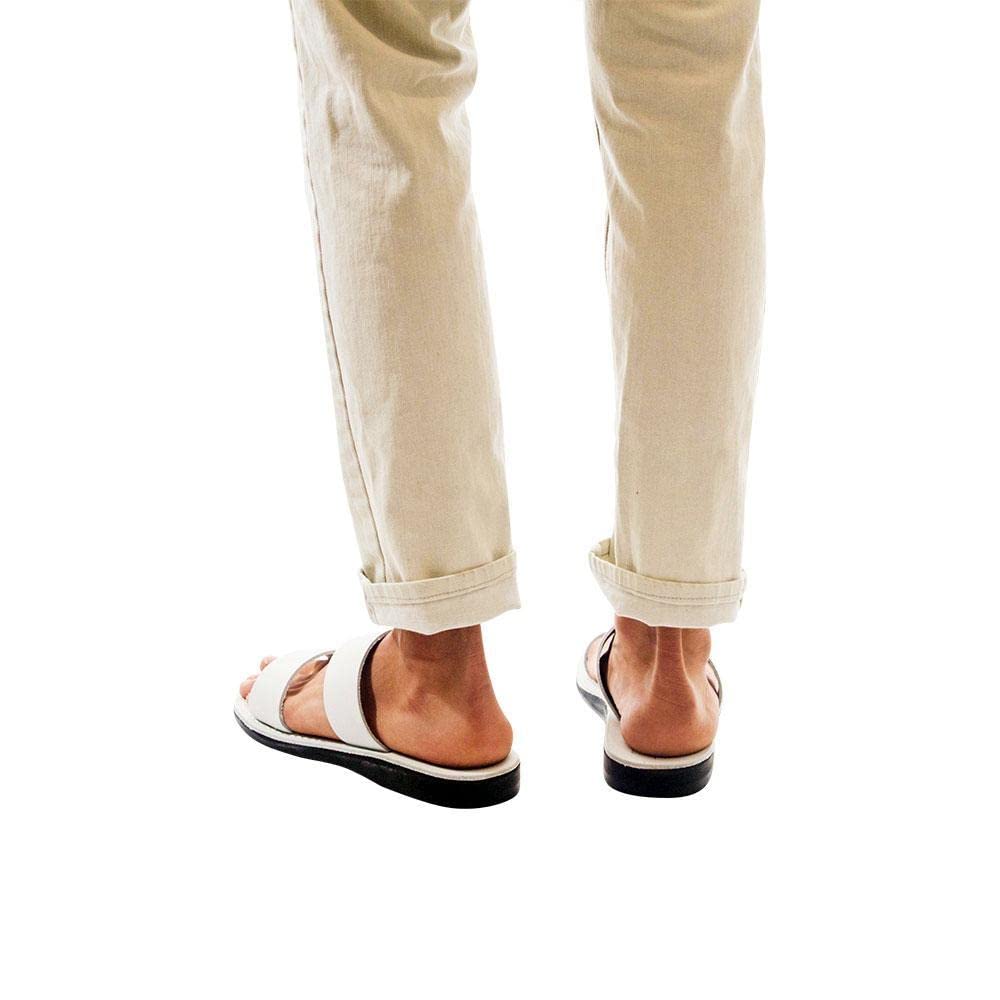 Aviv Men's Leather Double Strap Sandals - Comfortable Casual Summer Footwear for Beach, Vacation & Outdoor Activities