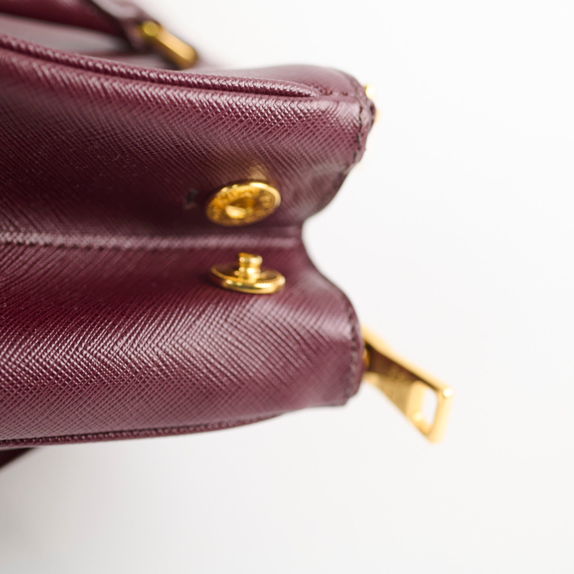 Prada Galleria Saffiano Leather Tote Bag for Women - Burgundy Luxury Handbag - Perfect for Work, Travel & Everyday Use