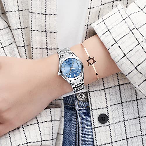 Gosasa Women's Classic Stainless Steel Quartz Watch - Waterproof & Luminous for Business & Casual Wear