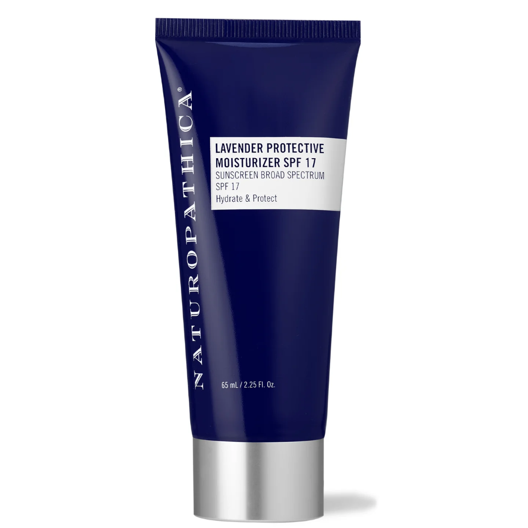 Naturopathica Lavender Protective Moisturizer SPF 17 - Hydrating Face Cream with Natural Lavender Extract, Daily Sun Protection for Dry & Sensitive Skin | Perfect for Daytime Use, Outdoor Activities & Travel Skincare Routine