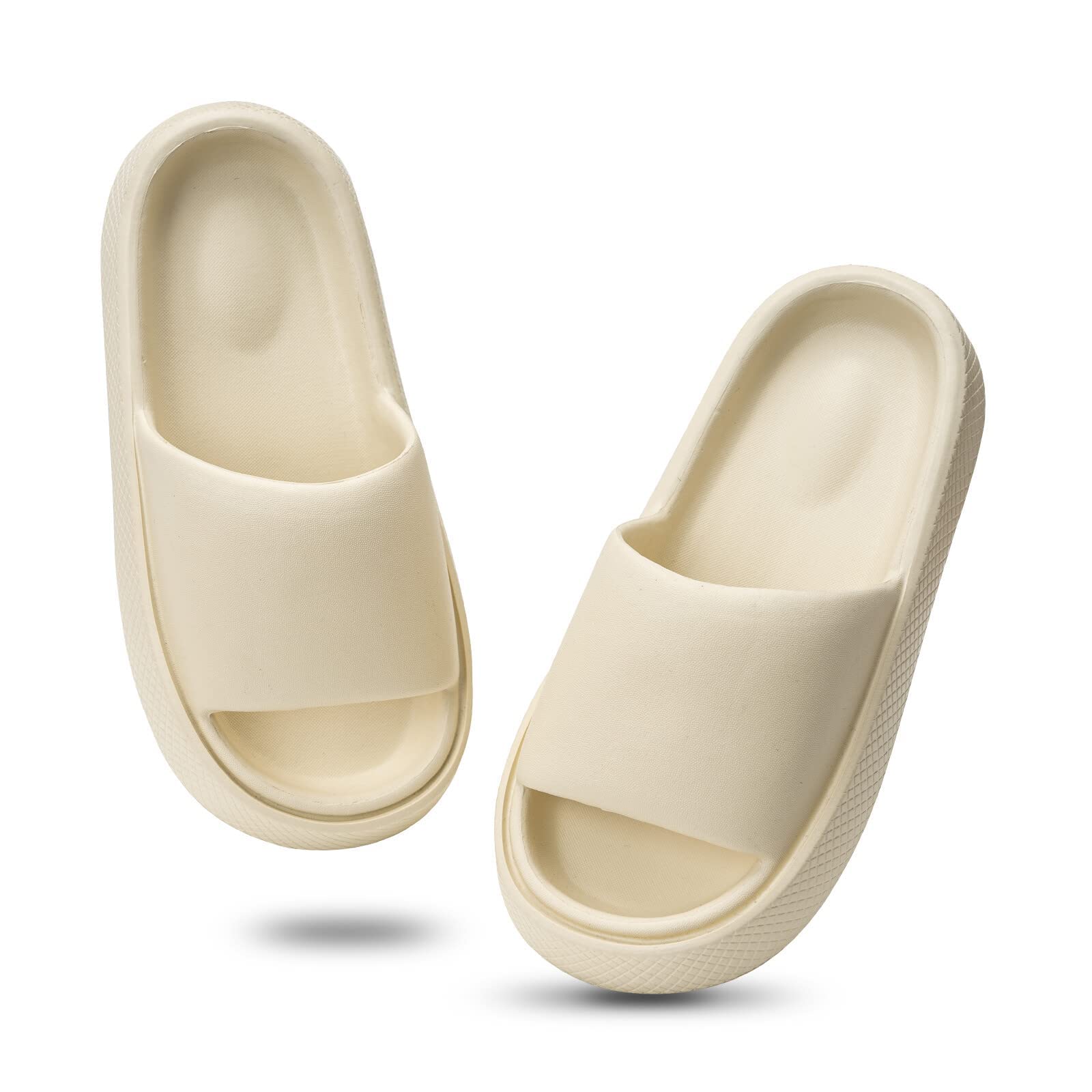 Yueerlu Cloud Slides for Women and Men - Ultra Soft Pillow Slippers with Anti-Slip Sole | Quick Drying Shower Shoes & Comfortable Garden Sandals for Indoor/Outdoor Use at Home, Poolside, and Beach