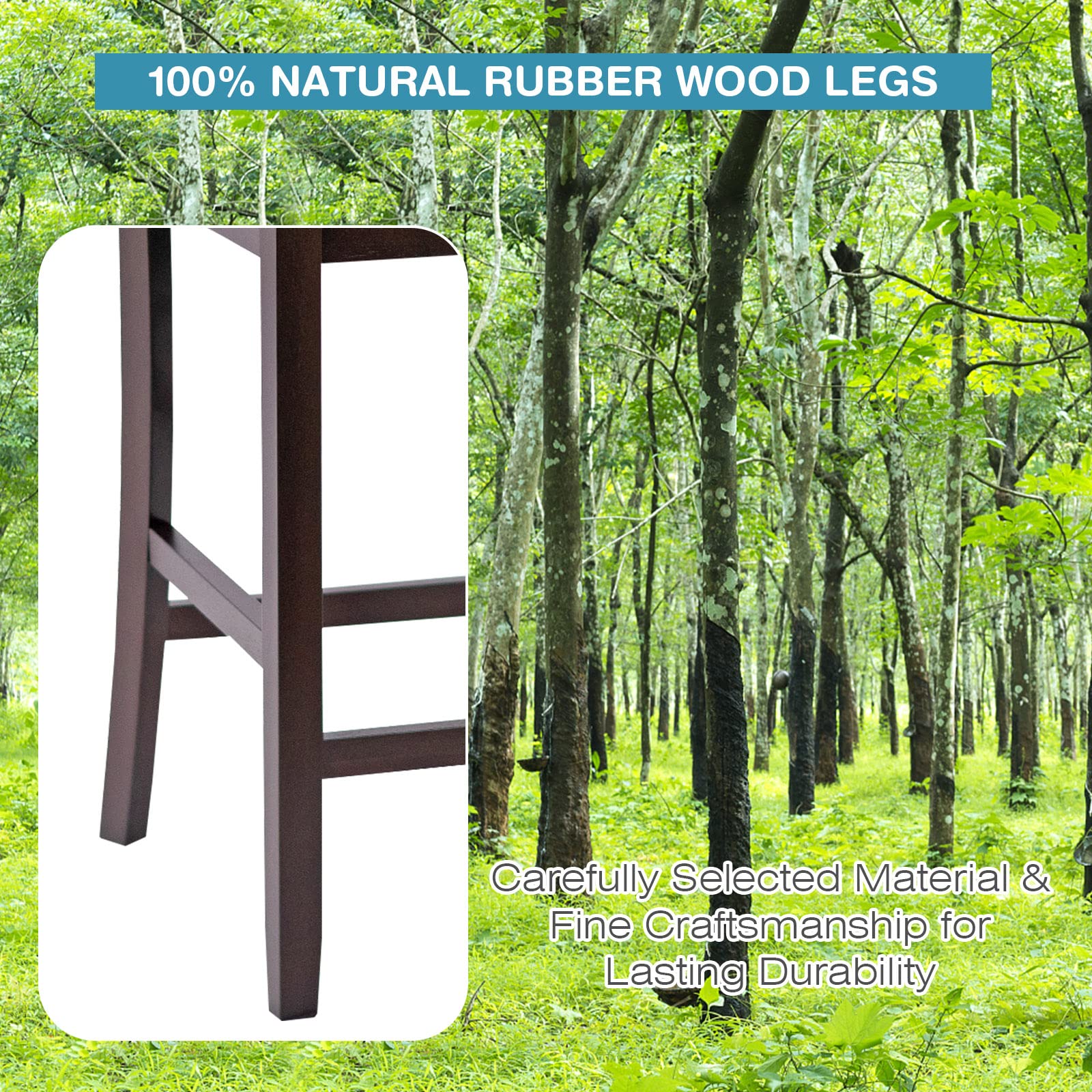 COSTWAY Set of 4 Bar Stools - 25