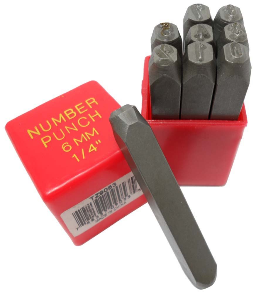 BENCH WIZARD 9-Piece Number Stamp Set - 1/8