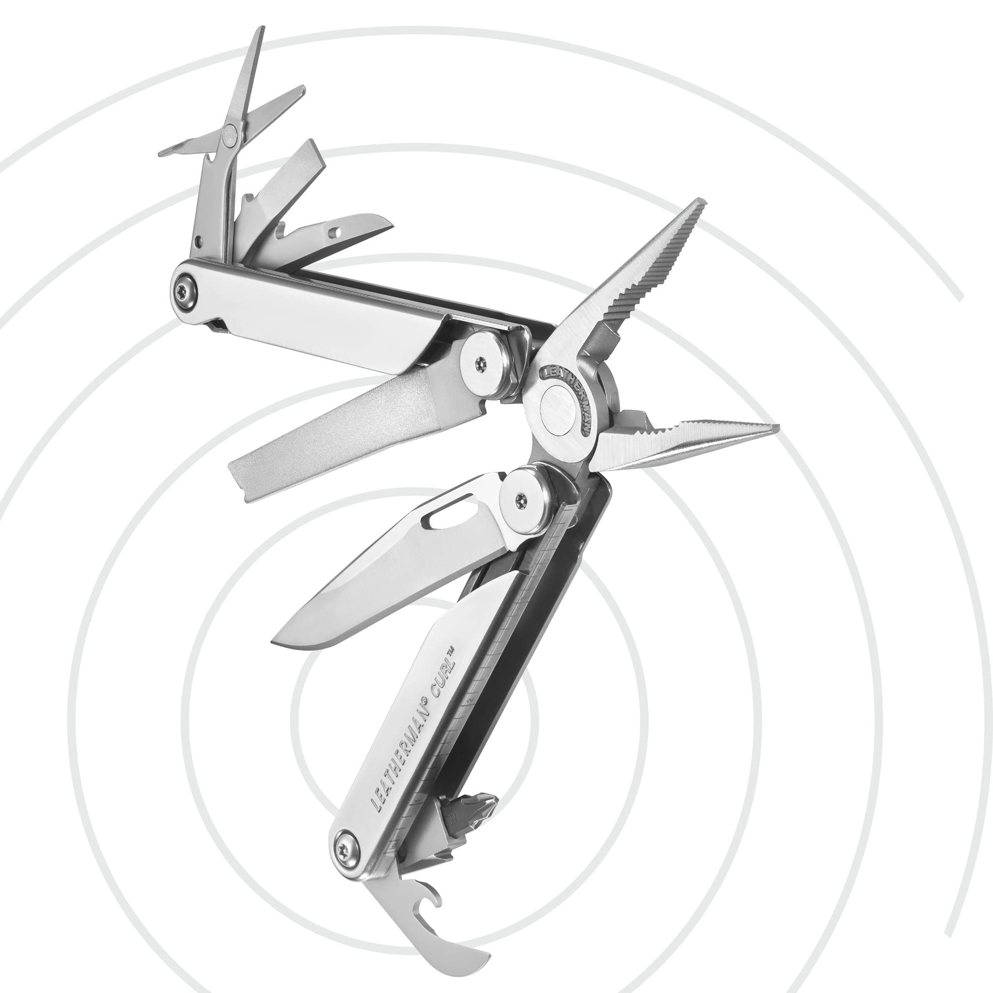 LEATHERMAN Curl Multitool - Stainless Steel Everyday Carry Tool with Nylon Sheath | Perfect for Camping, Hiking, DIY & Emergency Situations