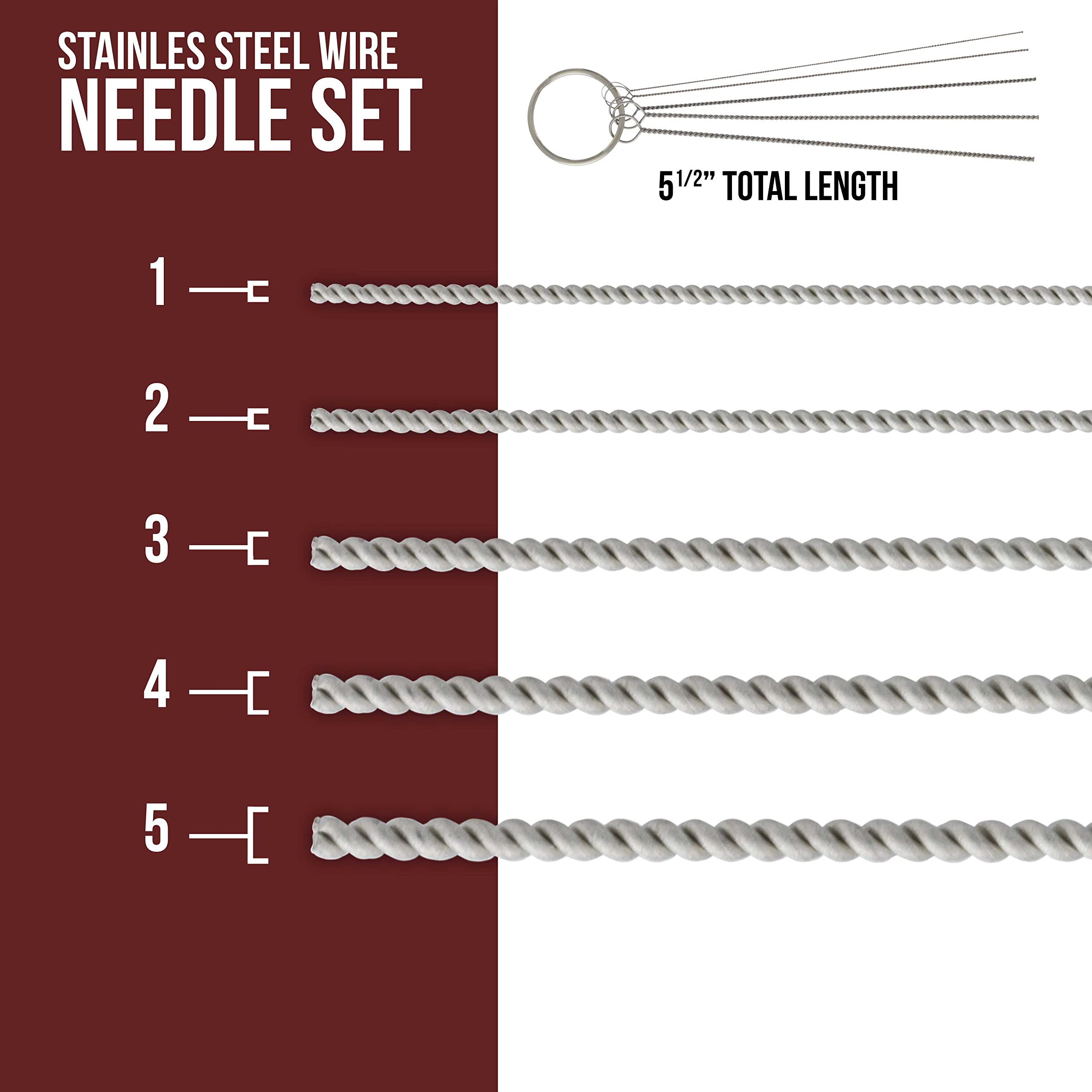 Master Airbrush 12-Piece Cleaning Kit with 5 Needles, 5 Brushes & 1 Wash Needle - Professional Airbrush Maintenance Tool for Artists, Hobbyists & DIY Projects