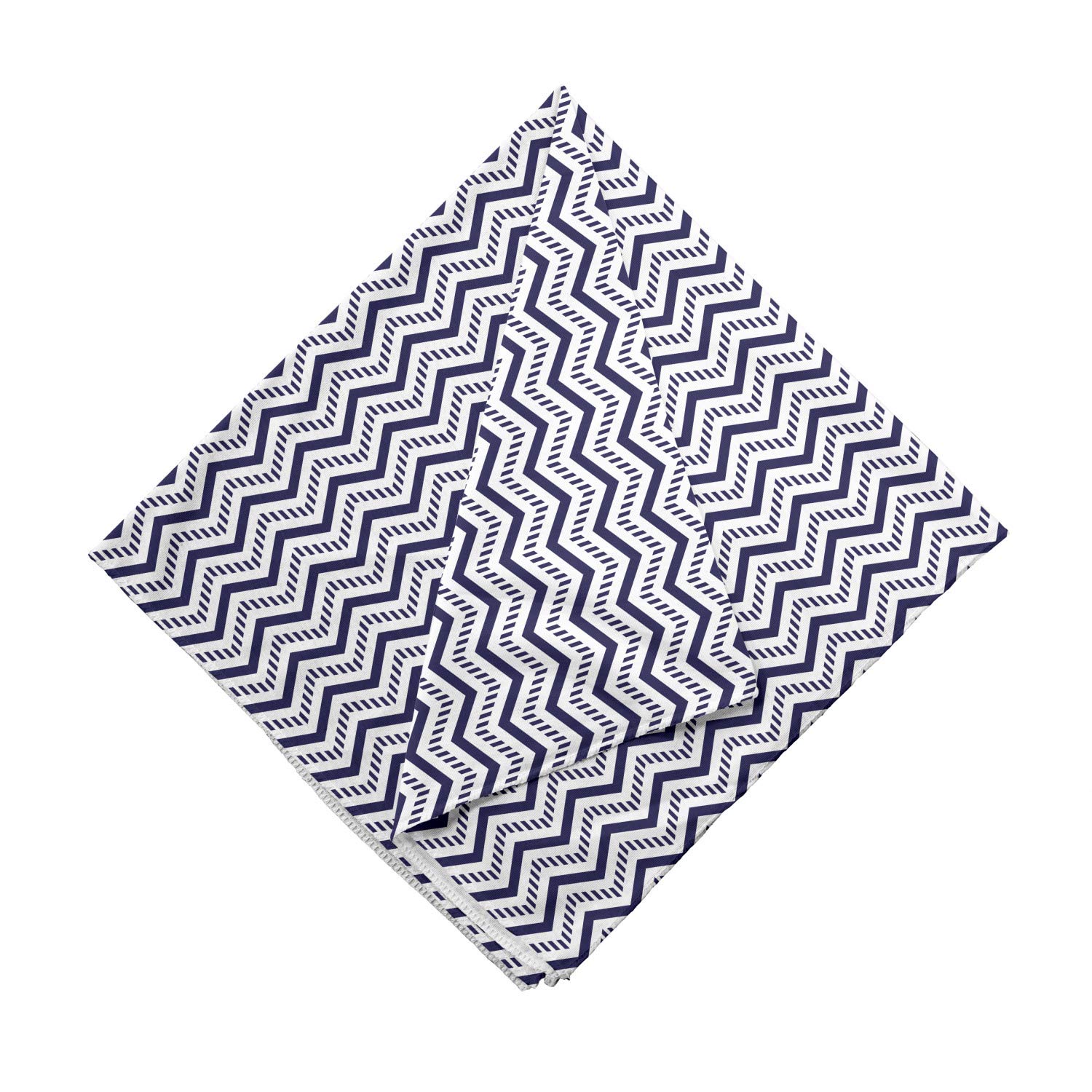 Ambesonne Navy Blue Bandana - Chevron Dashed Lines Unisex Head Scarf & Neck Tie for Men Women - Perfect for Outdoor Activities, Sports, and Fashion Accessories