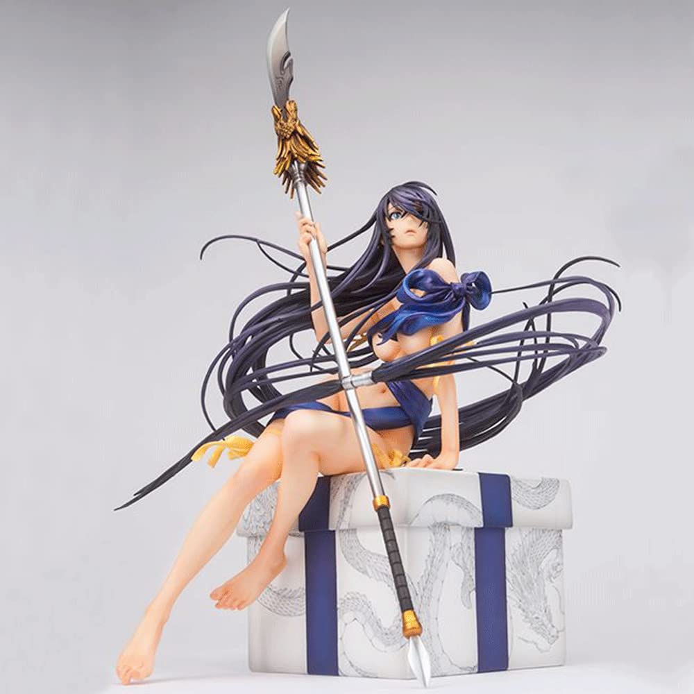 Anime Action Figure - Kanu Unchou/Ikki Tousen PVC Collectible Doll with Removable Clothes (9.8inch/25cm, Blue) | Perfect for Display, Cosplay Inspiration & Anime Lovers Collection