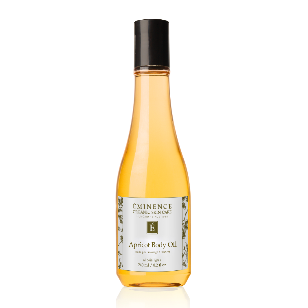 Eminence Organics Apricot Body Oil - 100% Natural Hydrating & Nourishing Dry Skin Treatment - Perfect for Massage, After Shower & Daily Moisturizing