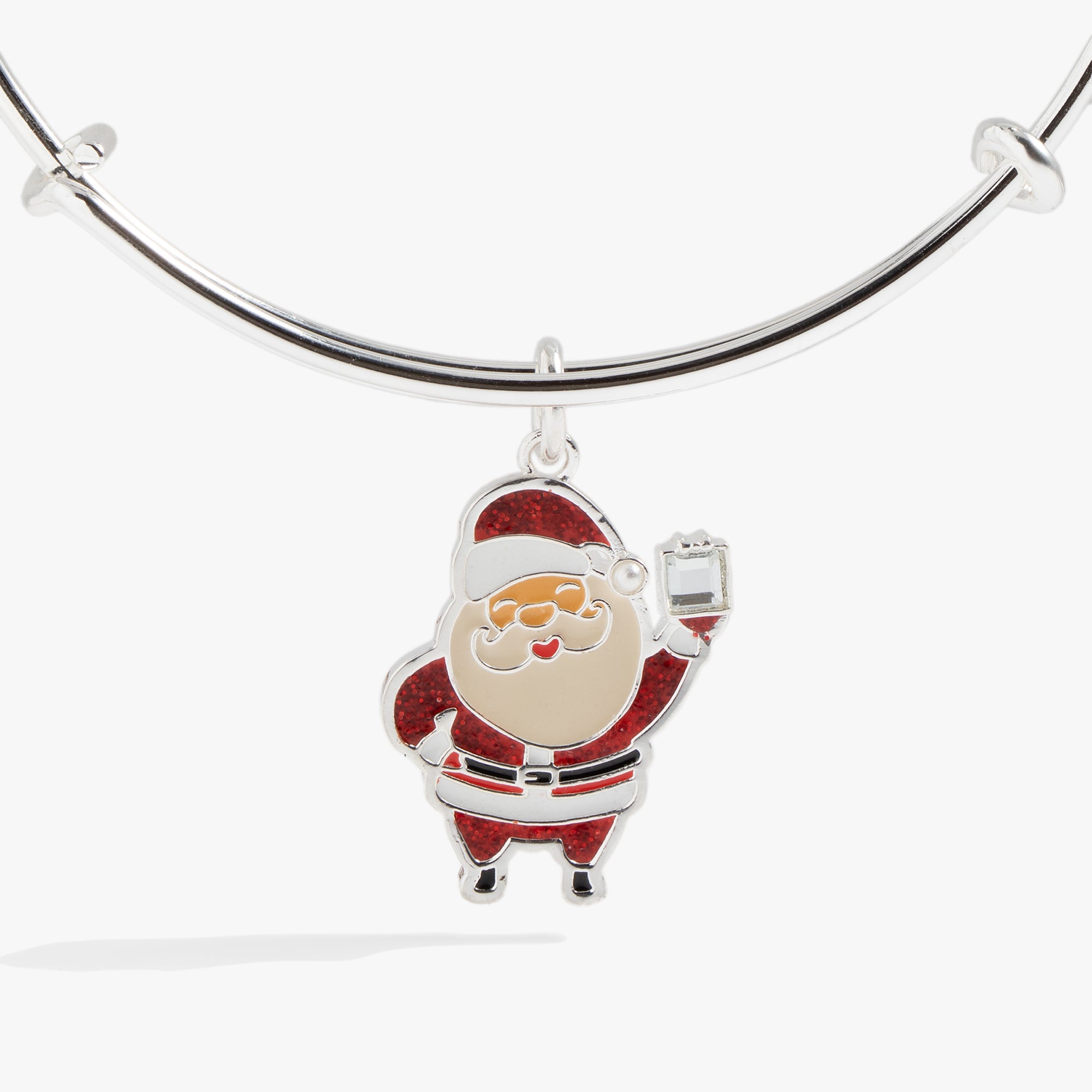 Festive Santa Claus Christmas Bangle Bracelet - Holiday Party Jewelry Gift for Women & Girls - Perfect for Christmas Celebrations, Office Parties & Family Gatherings