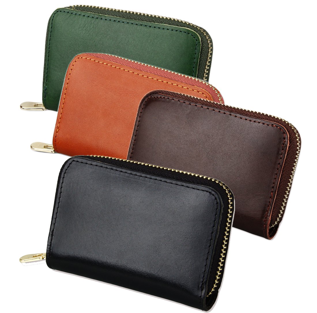 RFID Blocking Leather Wallet for Men & Women - Slim Travel Credit Card Holder with Zipper - Secure ID Protector for Everyday Use & Business Travel