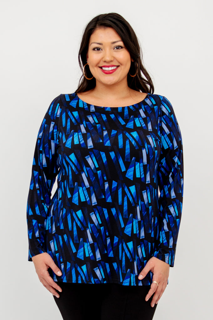 Cheerful Bamboo Print Top - Eco-Friendly Women's Blouse for Casual Wear & Summer Outfits