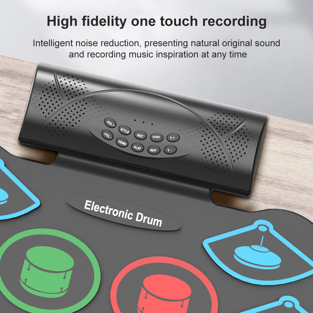 Hand-Rolled Portable Drum Set for Adults & Beginners - Bluetooth/APP Compatible with External Sound | Perfect for Home Practice, Live Performances & Travel