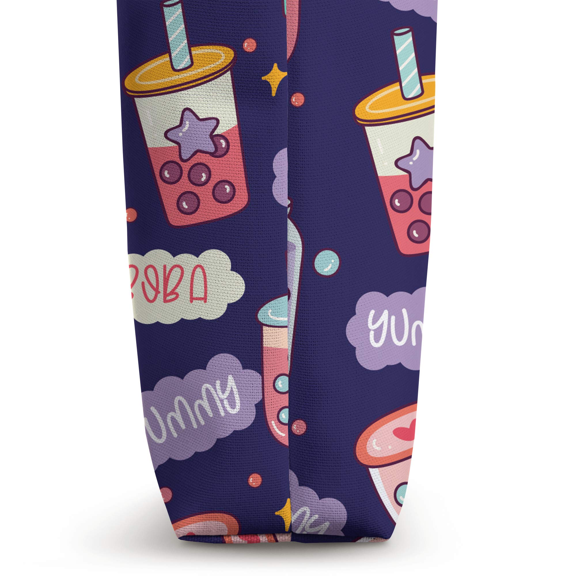 Boba Tea Lover Gift - Cute Bubble Milk Tea Design Tote Bag for Women | Perfect for Grocery Shopping, Beach Trips & Tea Parties