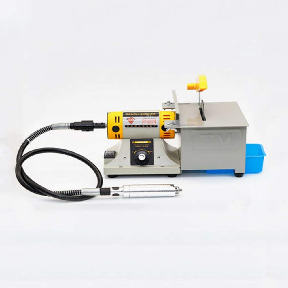 110V Jewelry Rock Polishing Buffer Bench Lathe & Polisher Machine Tool Kit - Multifunction Grinder TM-2 for DIY Jewelry Making, Gemstone Polishing & Metal Crafting - Perfect for Jewelers, Hobbyists & Craft Enthusiasts