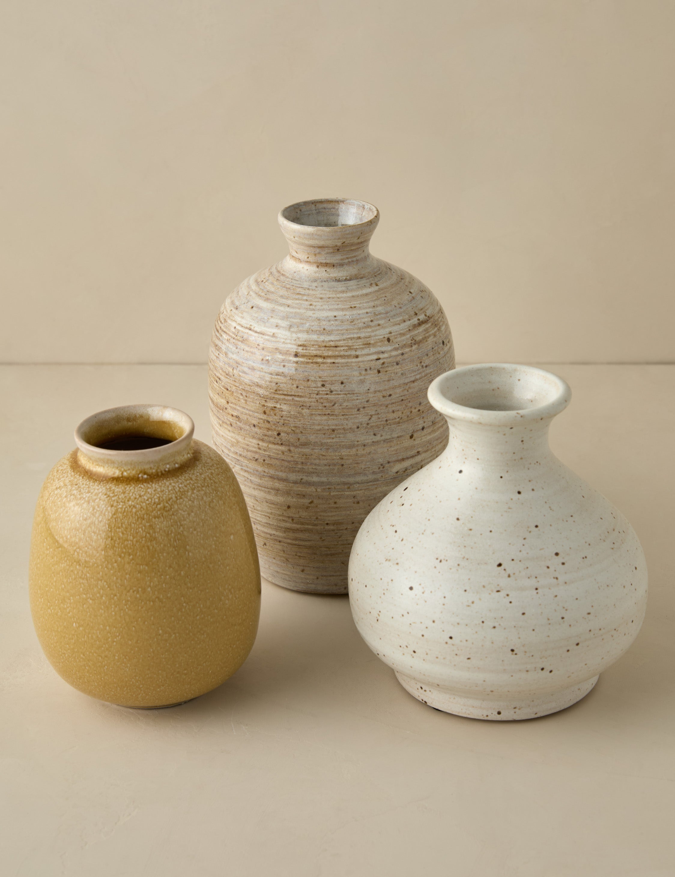 Bryony Vases Set of 3 - Modern Decorative Glass Vases for Home, Office & Wedding Decor - Perfect for Flowers, Centerpieces & Interior Design