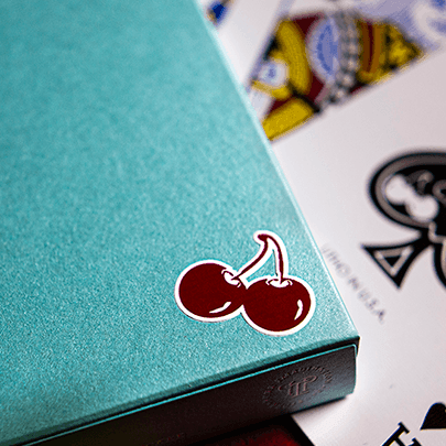 Premium Cherry Casino House Deck Playing Cards - Tropicana Teal Color | Perfect for Poker Nights, Magic Tricks & Card Games