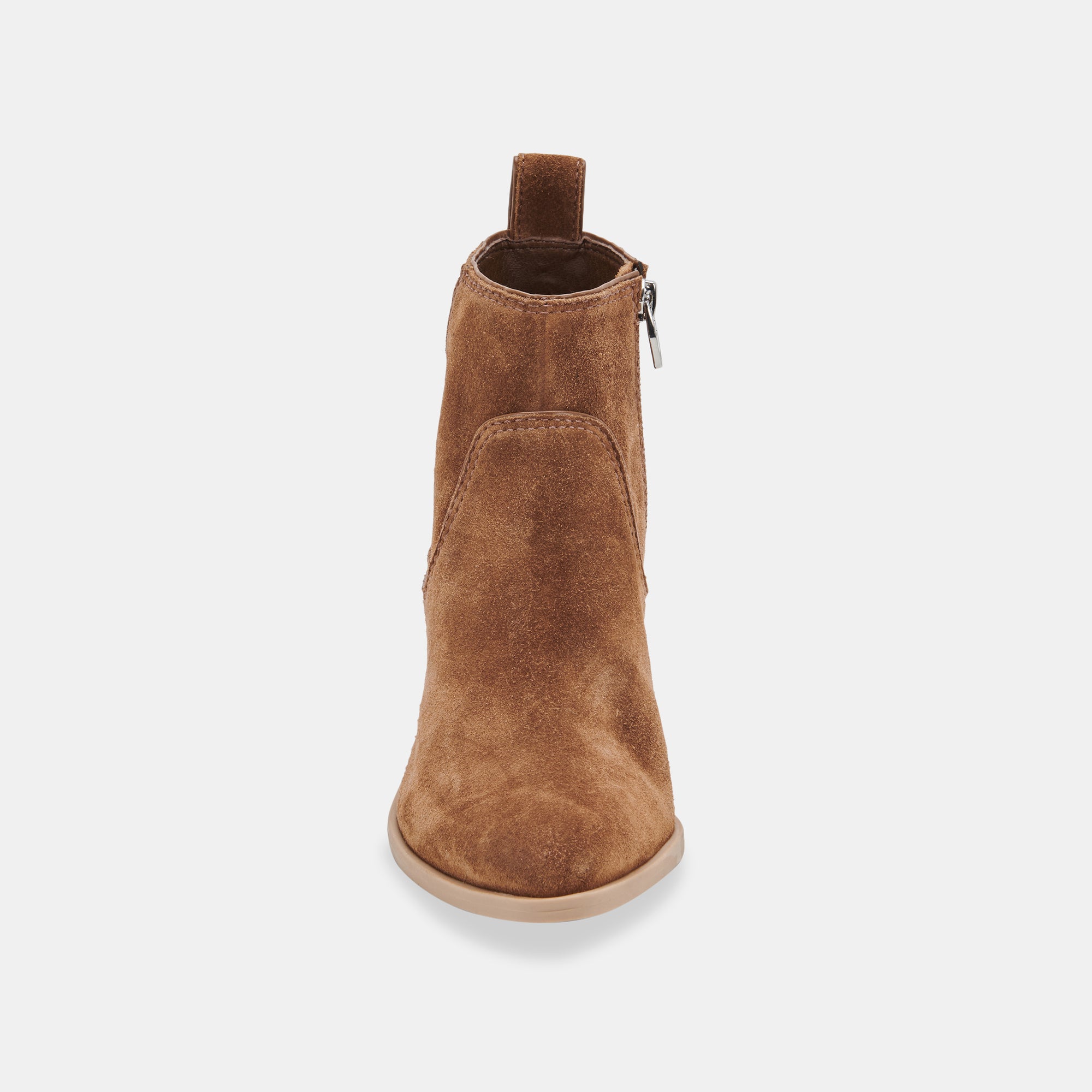 ABLE BOOTIES DK BROWN SUEDE - Women's Comfortable Suede Booties for Fall & Winter - Perfect for Casual Outfits, Office Wear & Date Nights