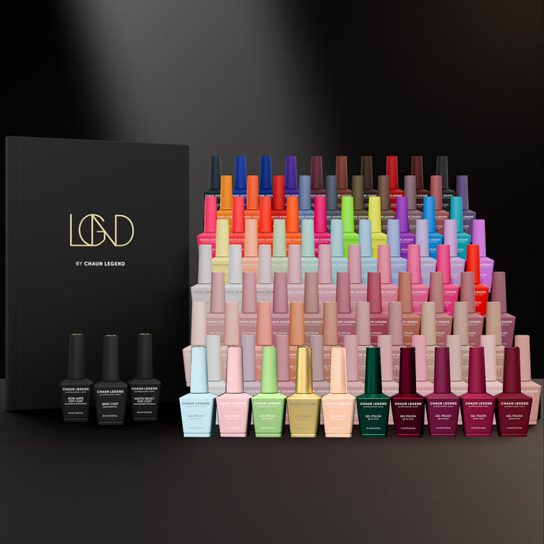 Chaun Legend Full Gel Collection - 110 Colors Nail Polish Set with Free Gifts for Professional & DIY Nail Art at Home/Salon